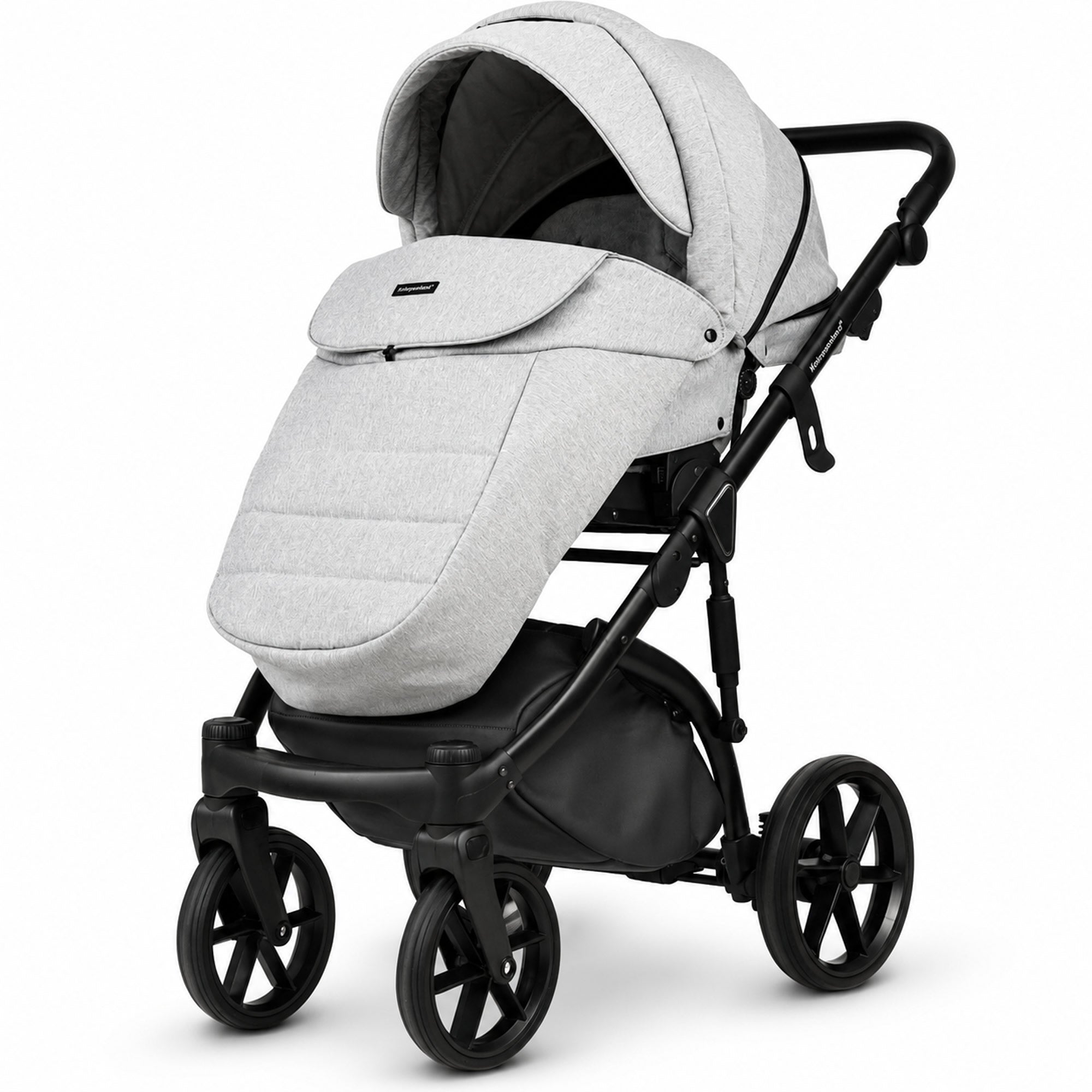 Knirpsenland Valencia Hellgrau – Kombi-Kinderwagen 2in1 mit Babywanne & Sportsitz
