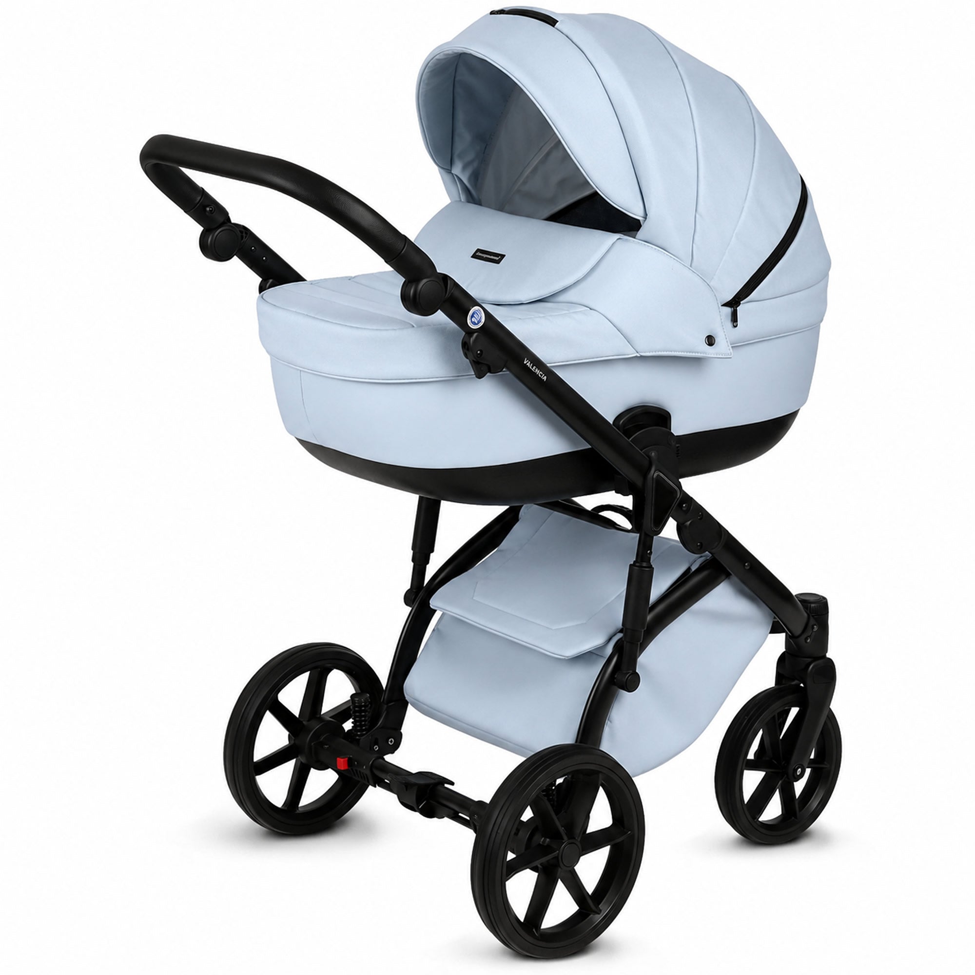 Knirpsenland Valencia Sky (Hellblau) – Kombi-Kinderwagen 2in1 mit Babywanne & Sportsitz