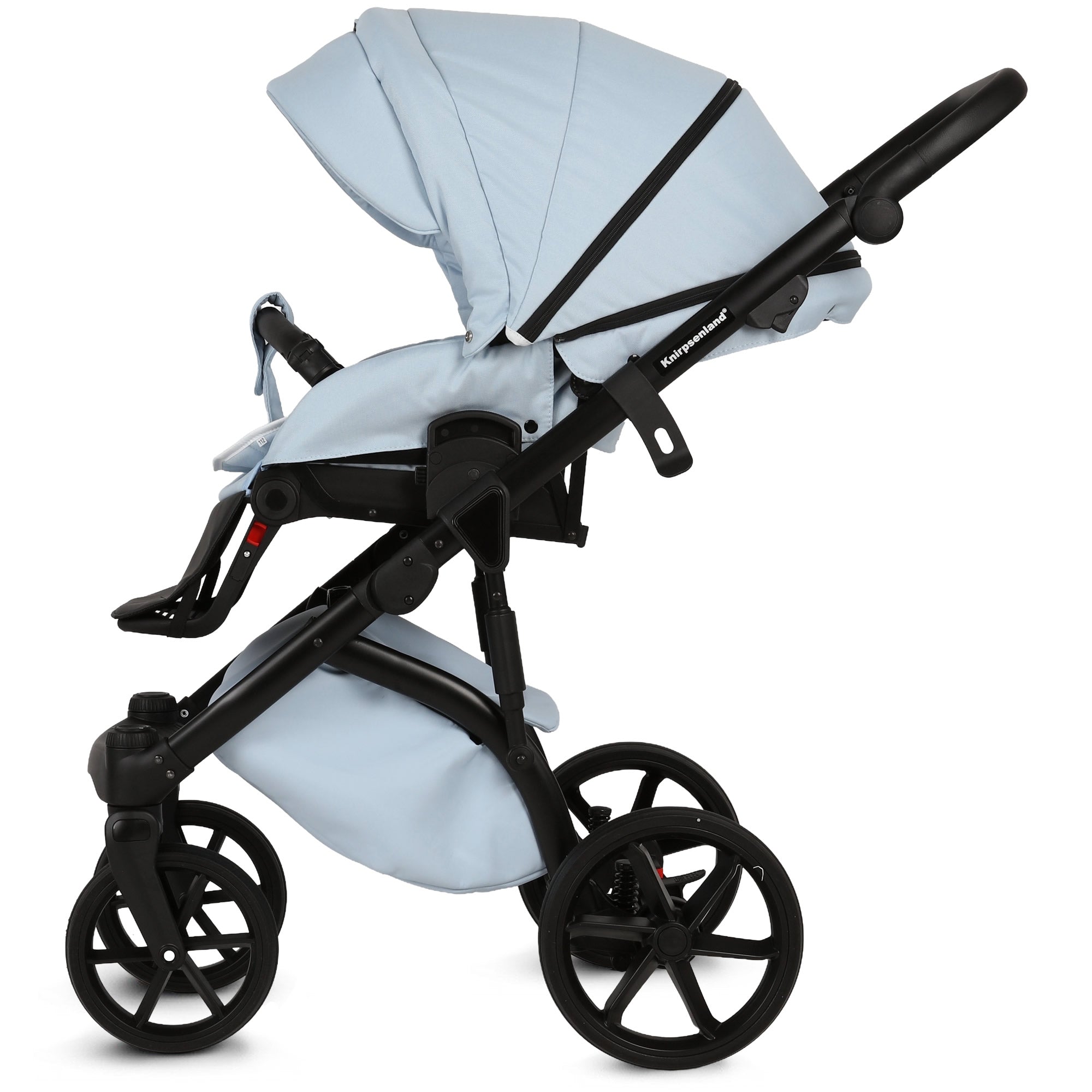 Knirpsenland Valencia Sky (Hellblau) – Kombi-Kinderwagen 2in1 mit Babywanne & Sportsitz