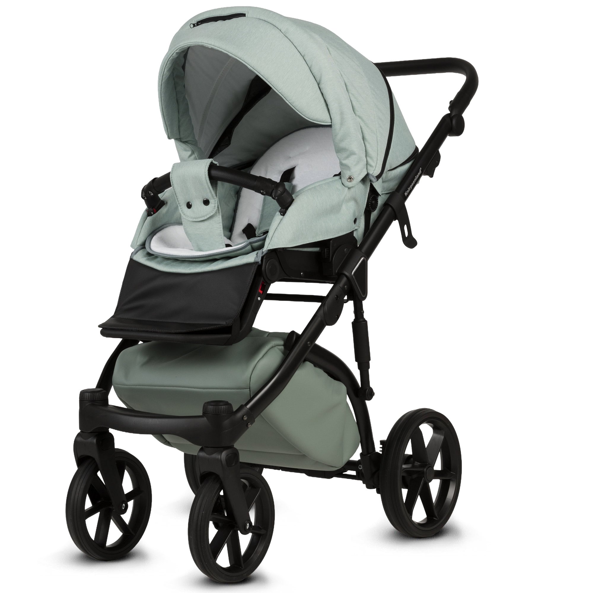 Knirpsenland Valencia Mint – Kombi-Kinderwagen 2in1 mit Babywanne & Sportsitz