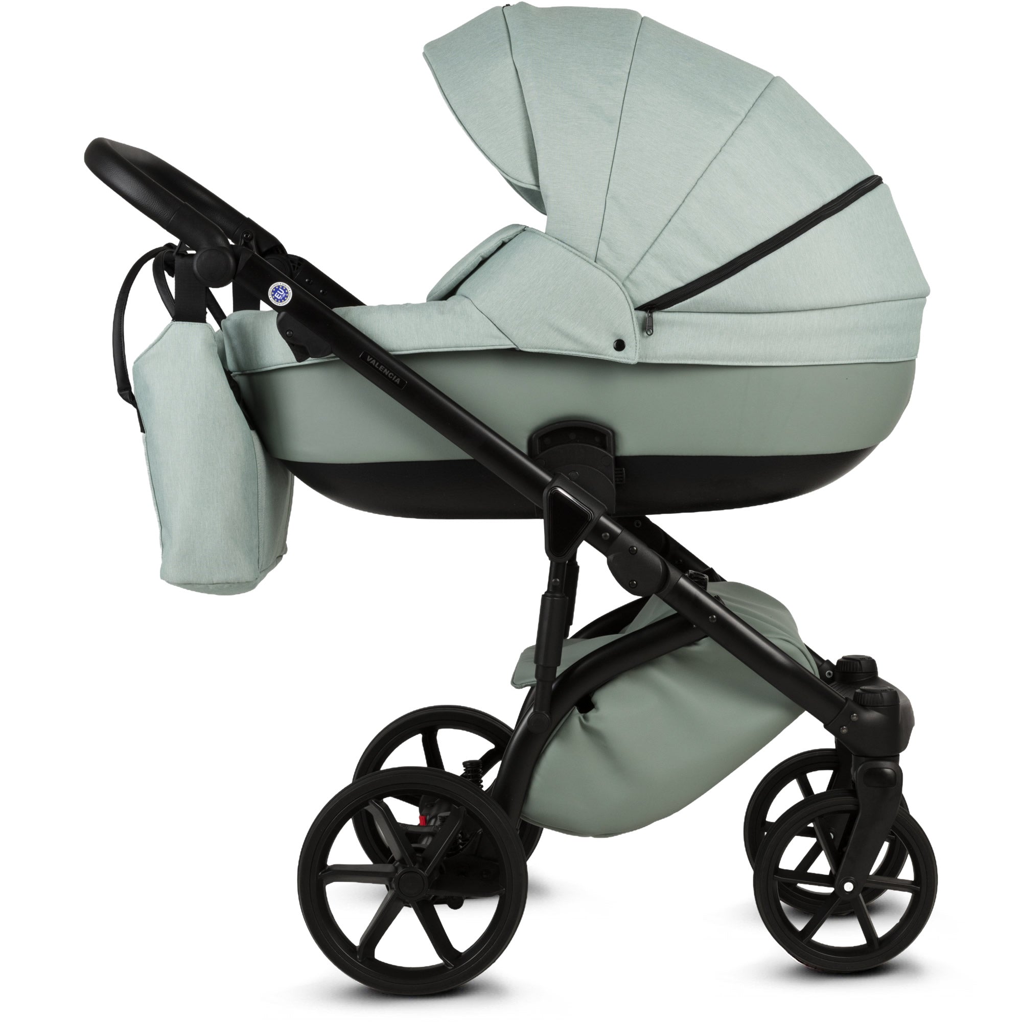 Knirpsenland Valencia Mint – Kombi-Kinderwagen 2in1 mit Babywanne & Sportsitz