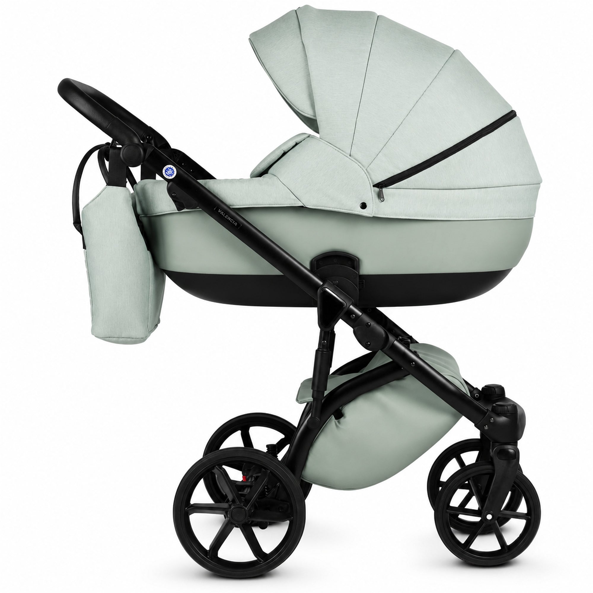 Knirpsenland Valencia Mint – Kombi-Kinderwagen 2in1 mit Babywanne & Sportsitz