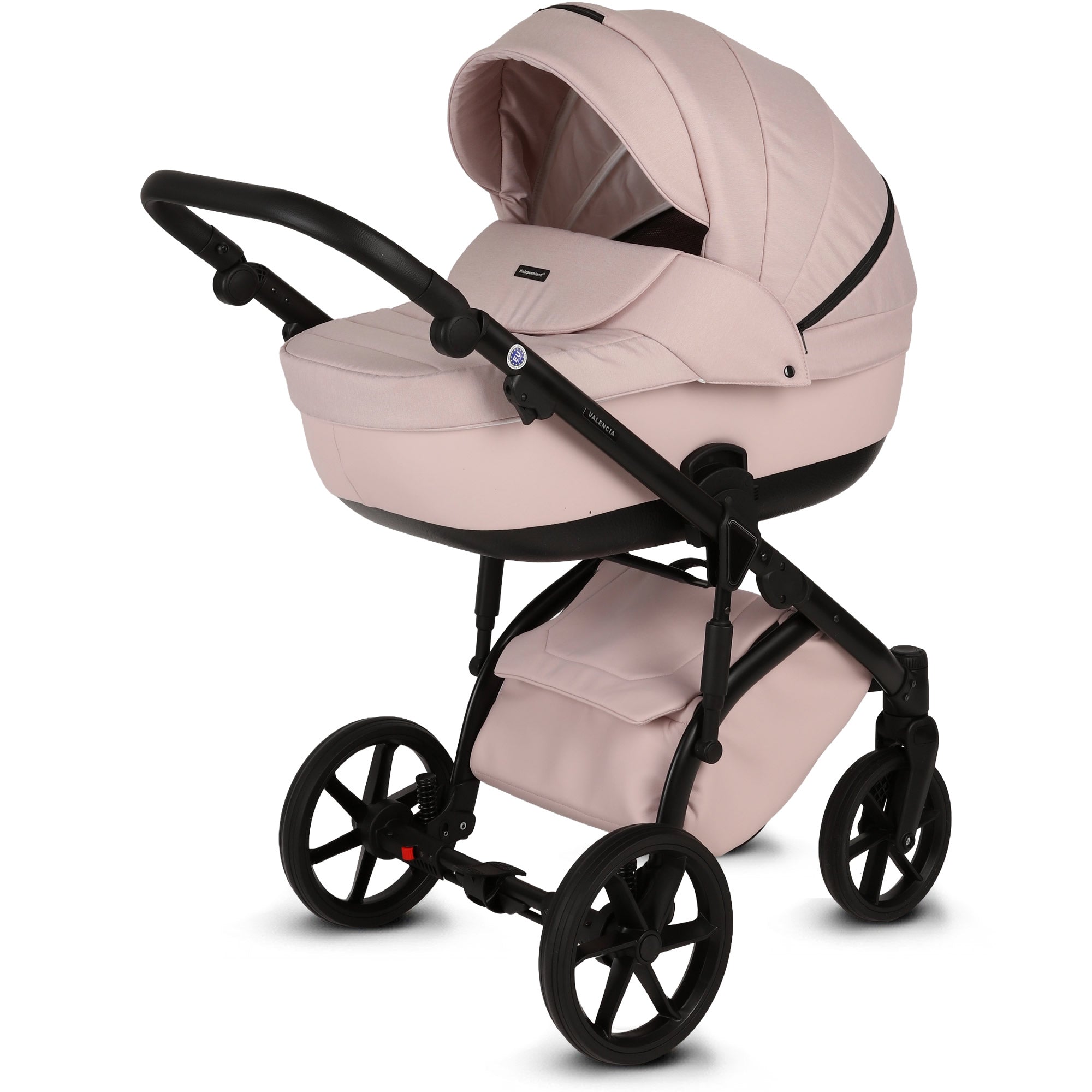 Knirpsenland Valencia Rosa – Kombi-Kinderwagen 2in1 mit Babywanne & Sportsitz