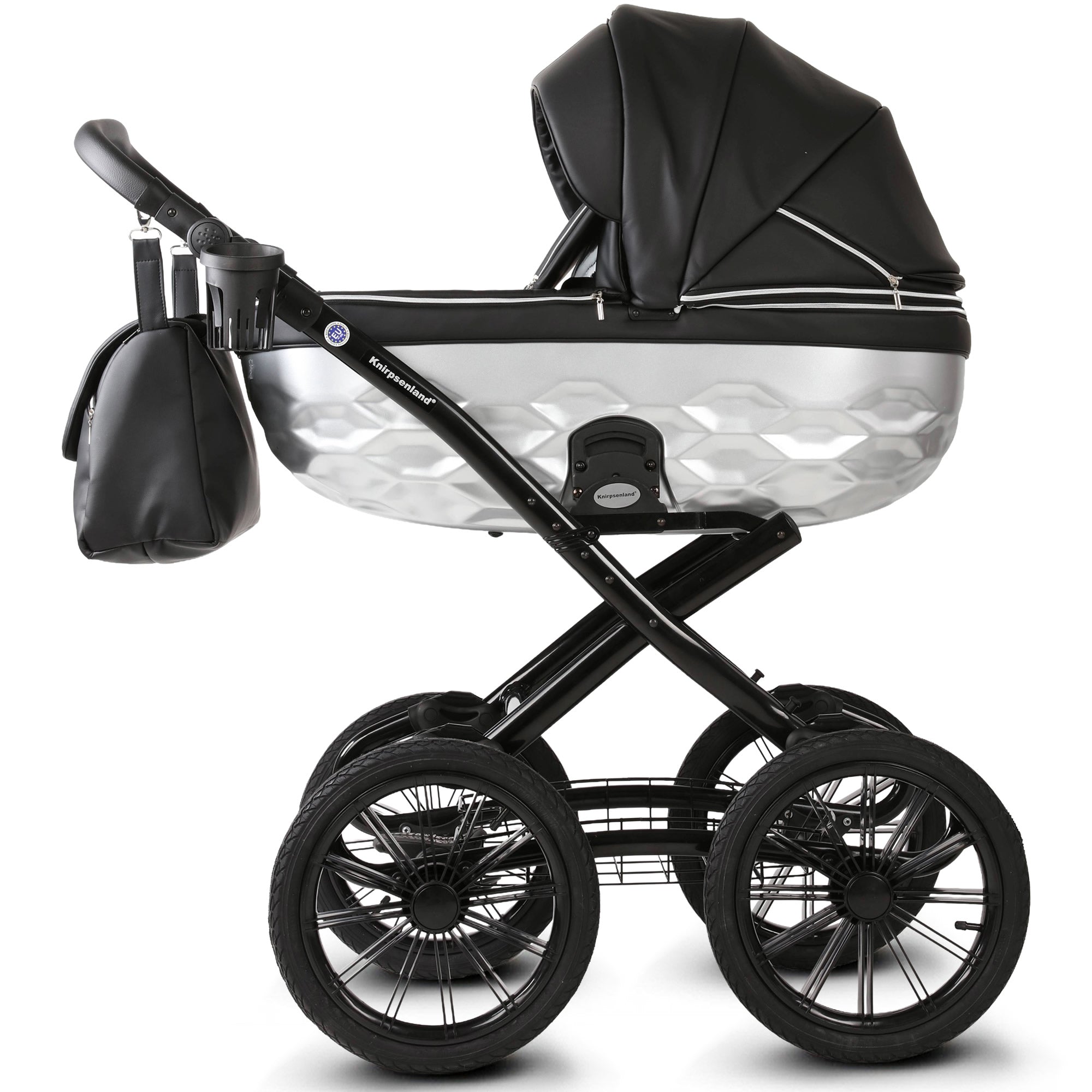 Knirpsenland Retro Exclusive Kinderwagen – Onyx Silver