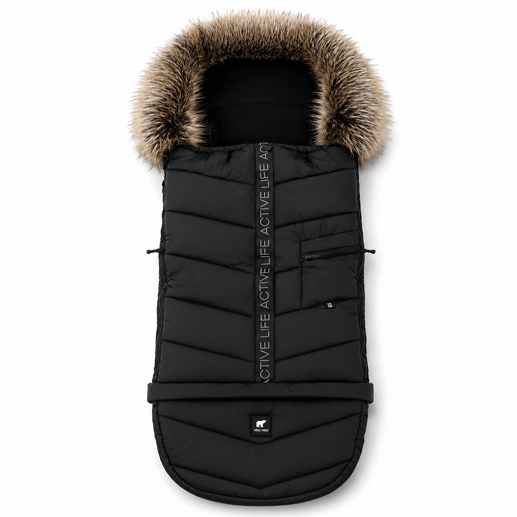 Knirpsenland Winterfußsack EVEREST – Schwarz (Classic Black Edition)