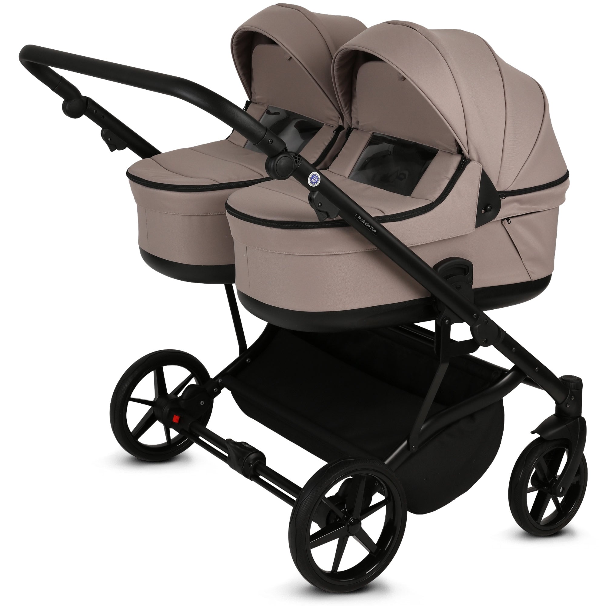 Knirpsenland Marbella Duo Cappuccino – Zwillings- & Geschwisterkinderwagen