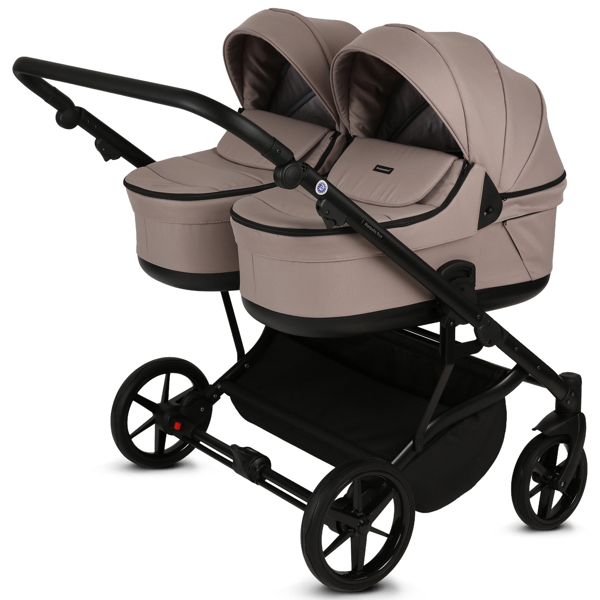 Knirpsenland Marbella Duo Cappuccino – Zwillings- & Geschwisterkinderwagen