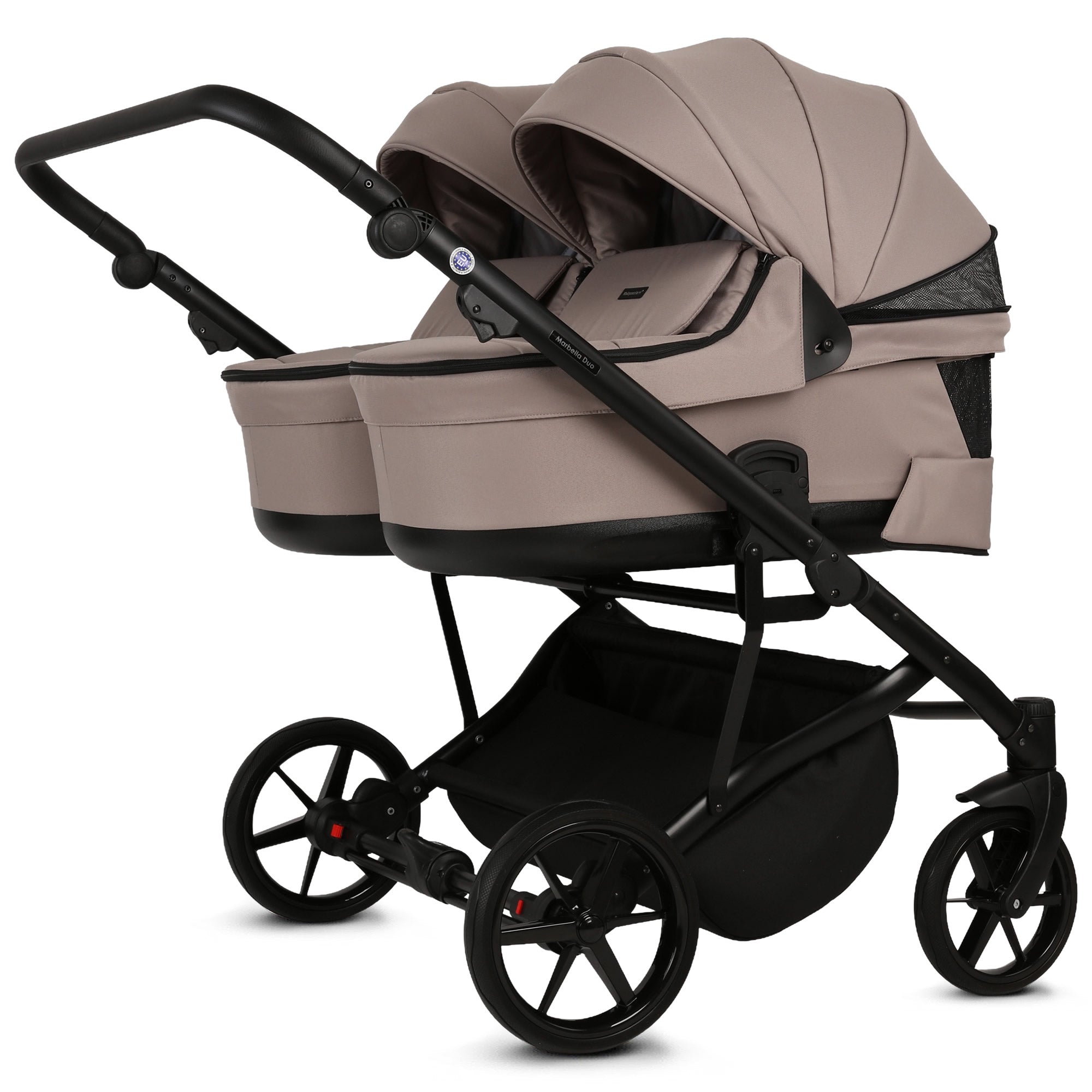 Knirpsenland Marbella Duo Cappuccino – Zwillings- & Geschwisterkinderwagen