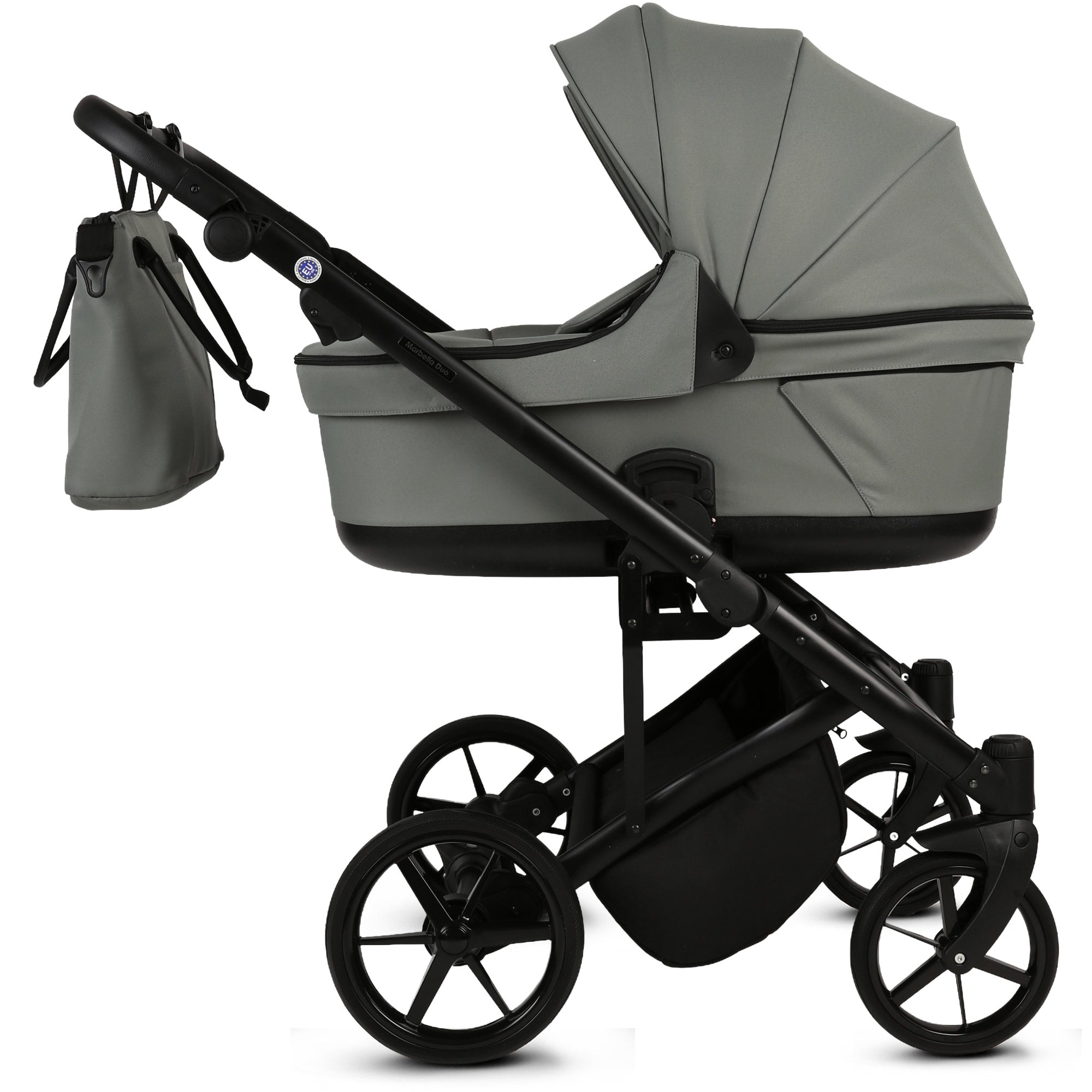 Knirpsenland Marbella Duo Salbeigrün – Zwillings- & Geschwisterkinderwagen