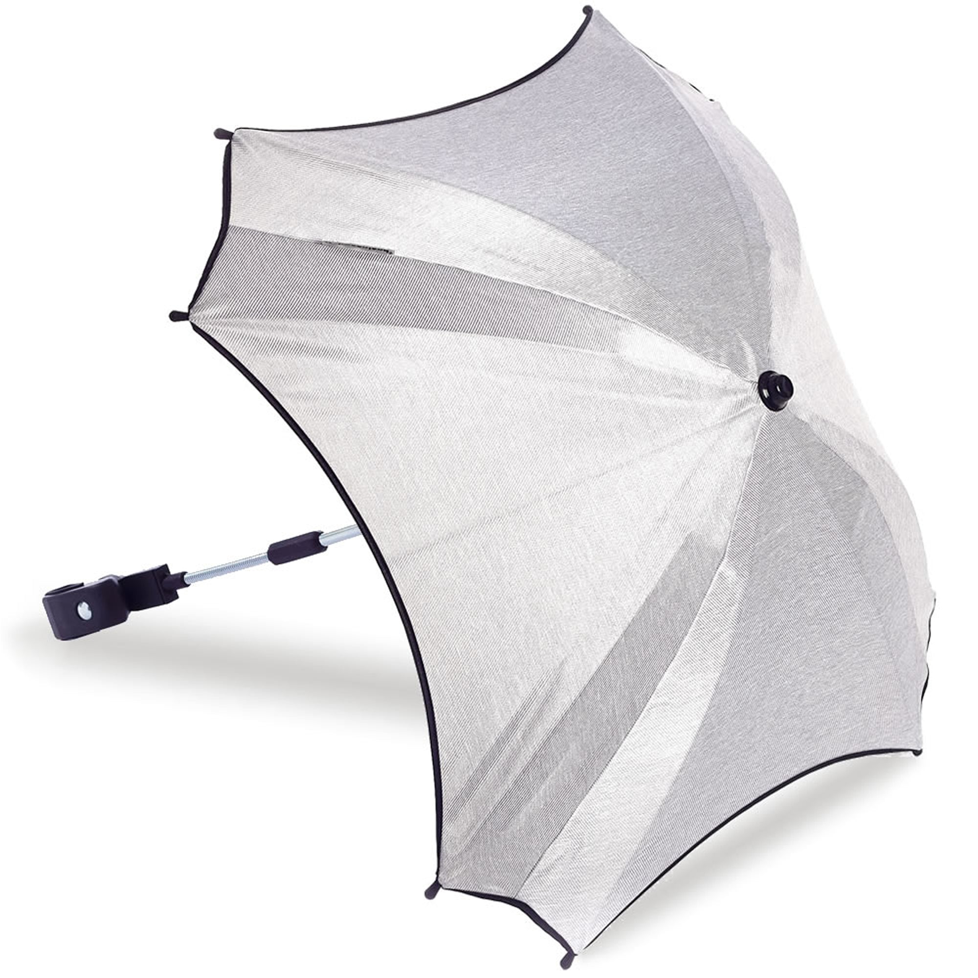Knirpsenland Sonnenschirm Kinderwagen – Premium UV-Schutz | Hellgrau Melange