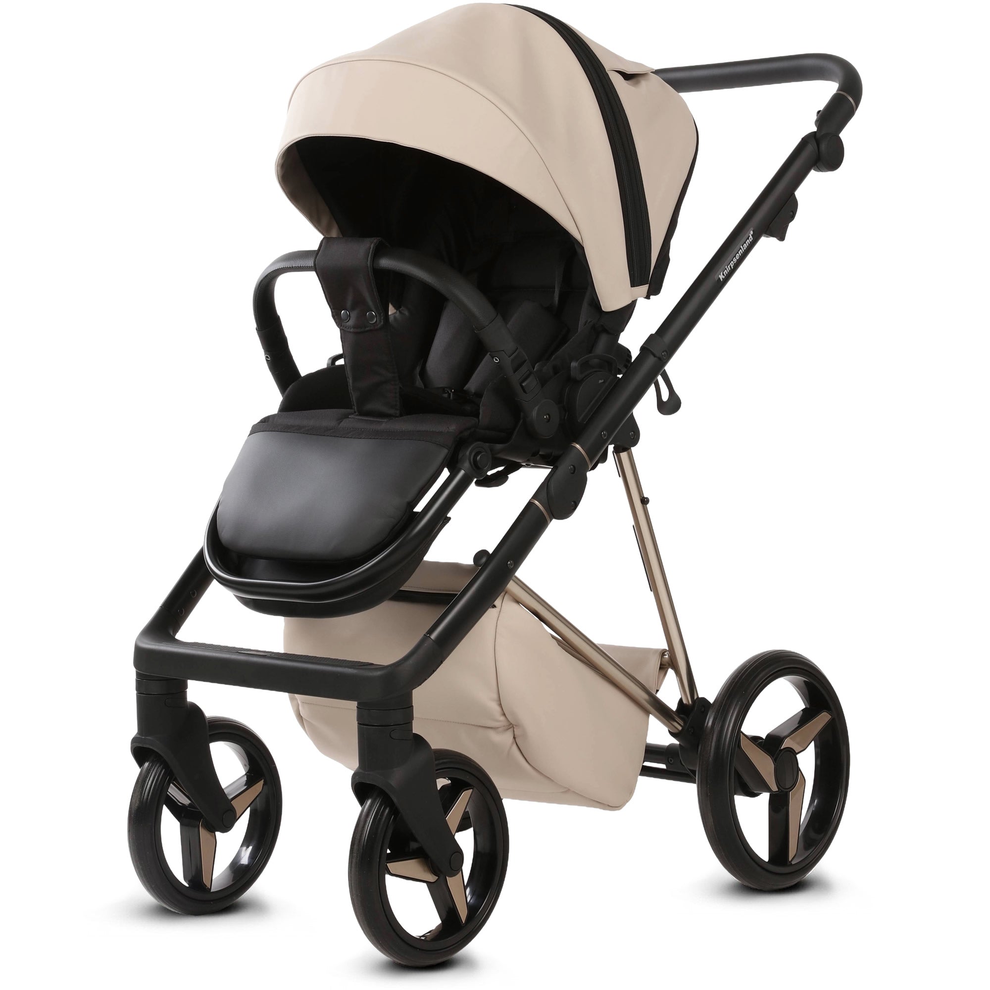Luxus Kombi-Kinderwagen Milano Cappuccino – Limited Edition mit 3D Lack-Wanne
