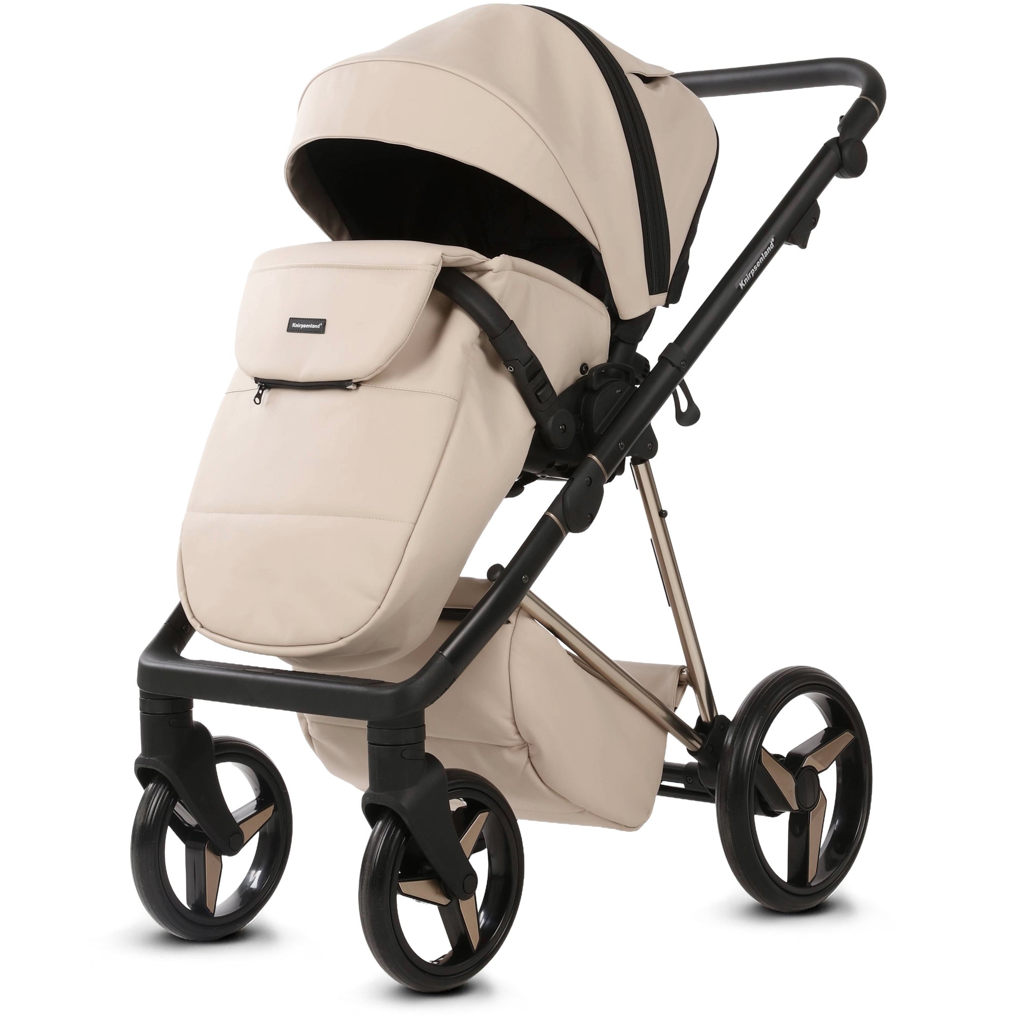 Luxus Kombi-Kinderwagen Milano Cappuccino – Limited Edition mit 3D Lack-Wanne