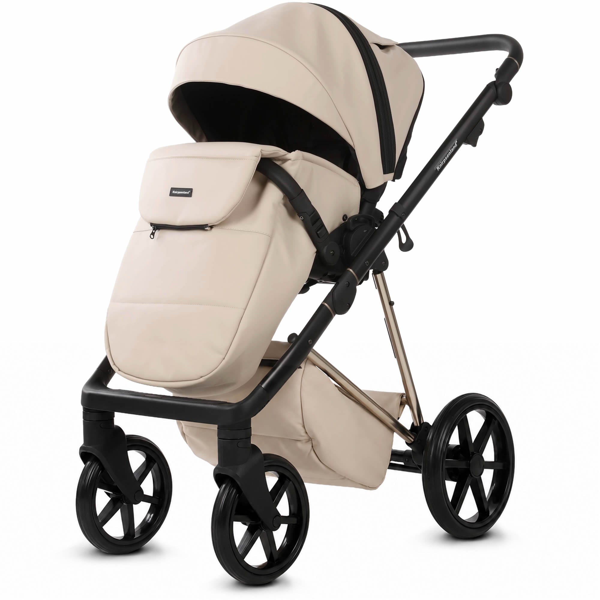 Luxus Kombi-Kinderwagen Milano Cappuccino – Limited Edition mit 3D Lack-Wanne
