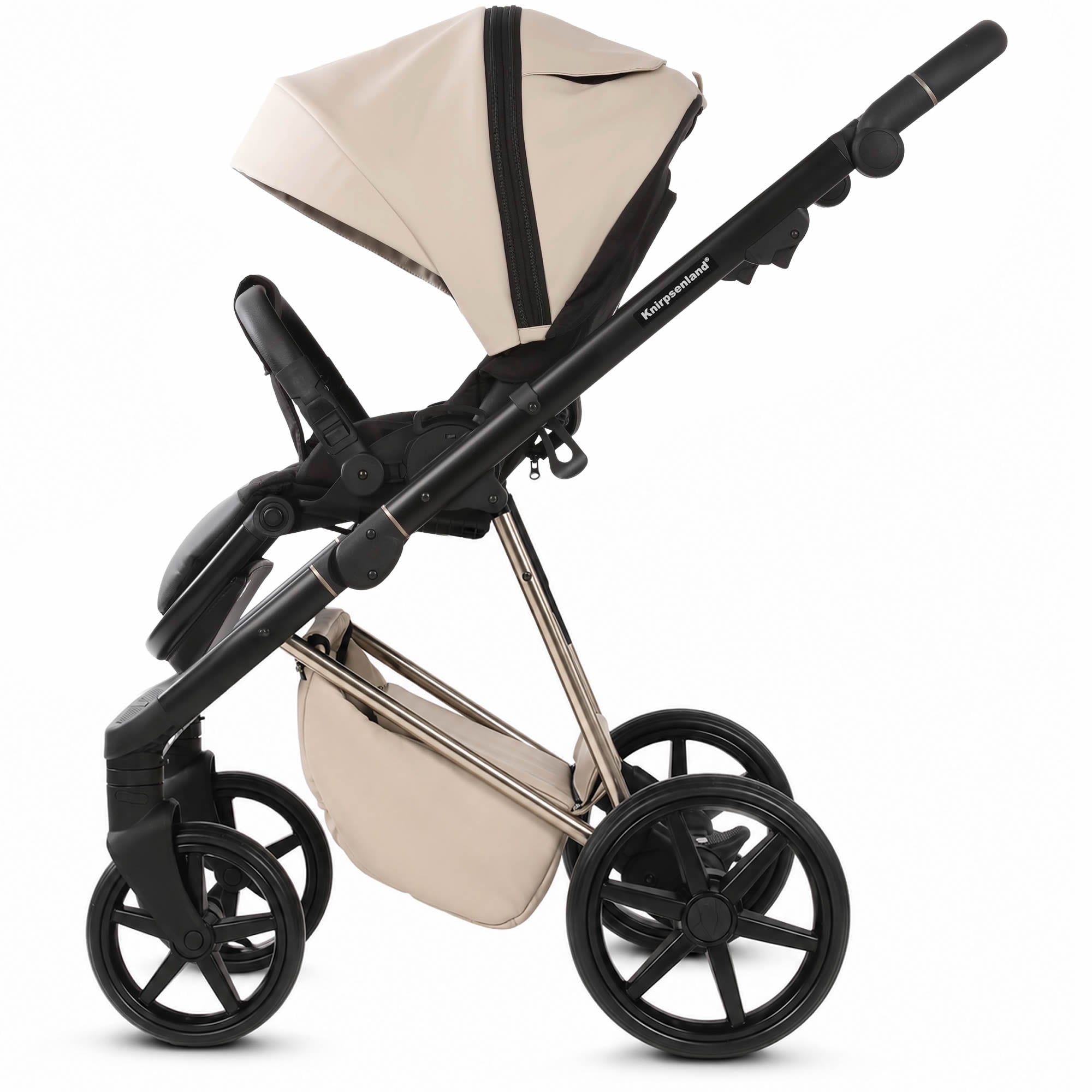 Luxus Kombi-Kinderwagen Milano Cappuccino – Limited Edition mit 3D Lack-Wanne