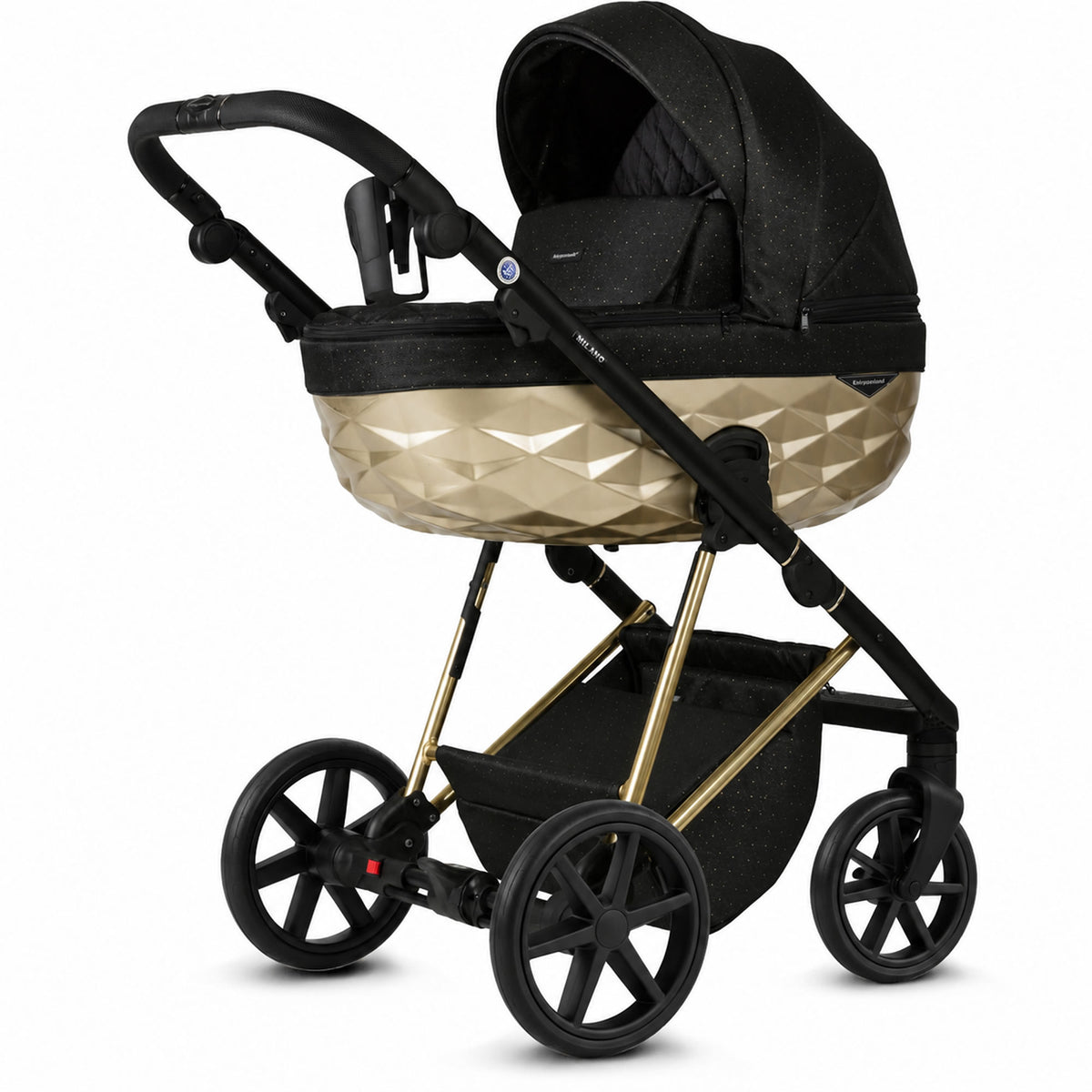 Milano Gold Schwarz Kinderwagen – Limited Edition