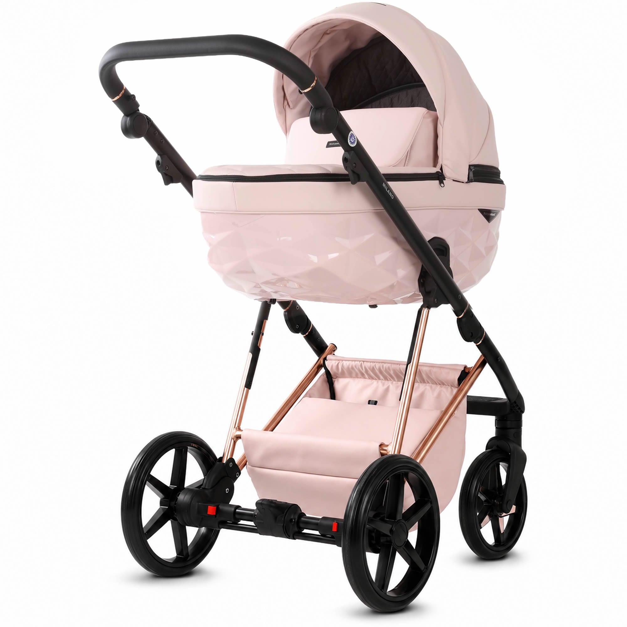 Luxus Kombi-Kinderwagen Milano Rosa