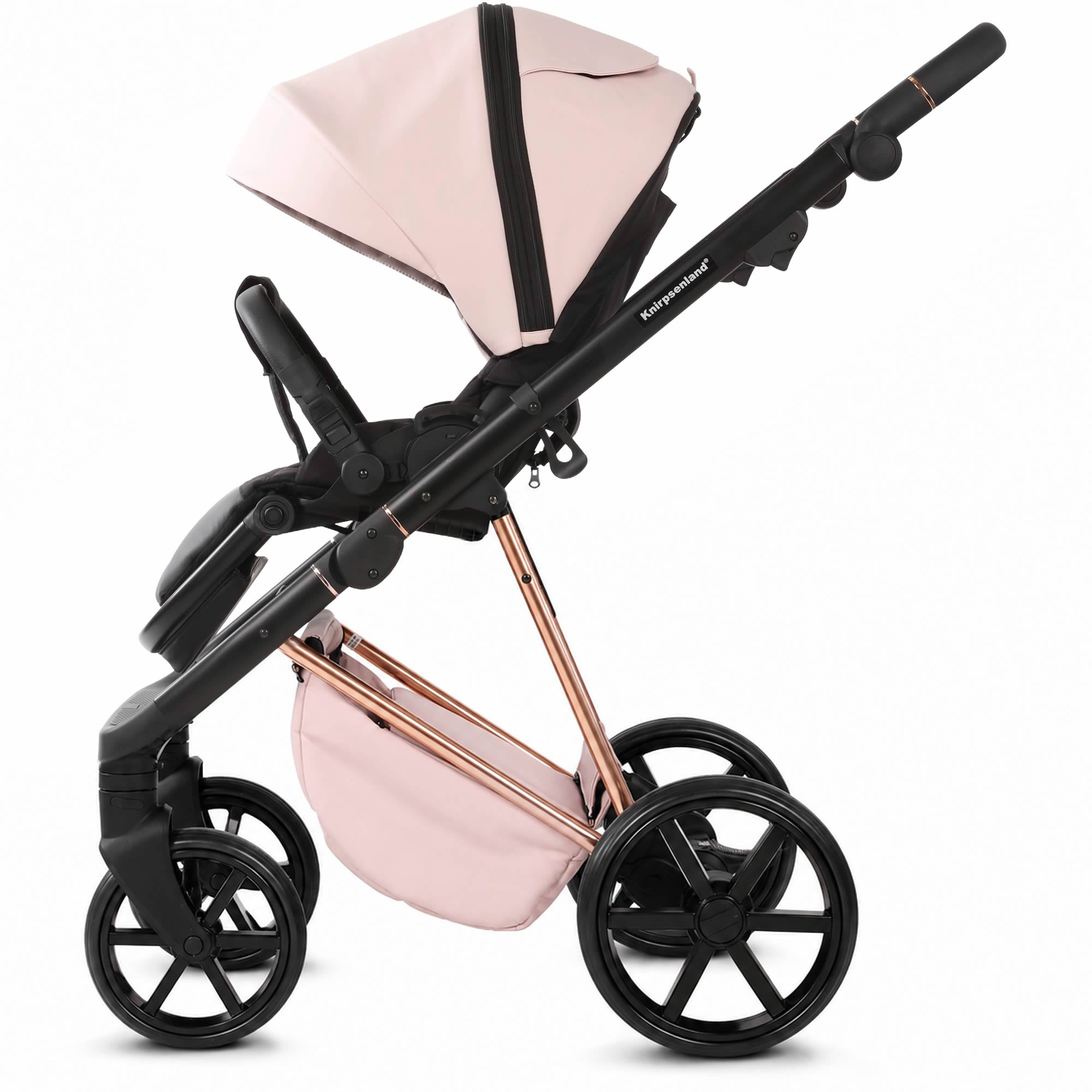 Luxus Kombi-Kinderwagen Milano Rosa – Limited Edition – Süßer Mädchentraum von Knirpsenland