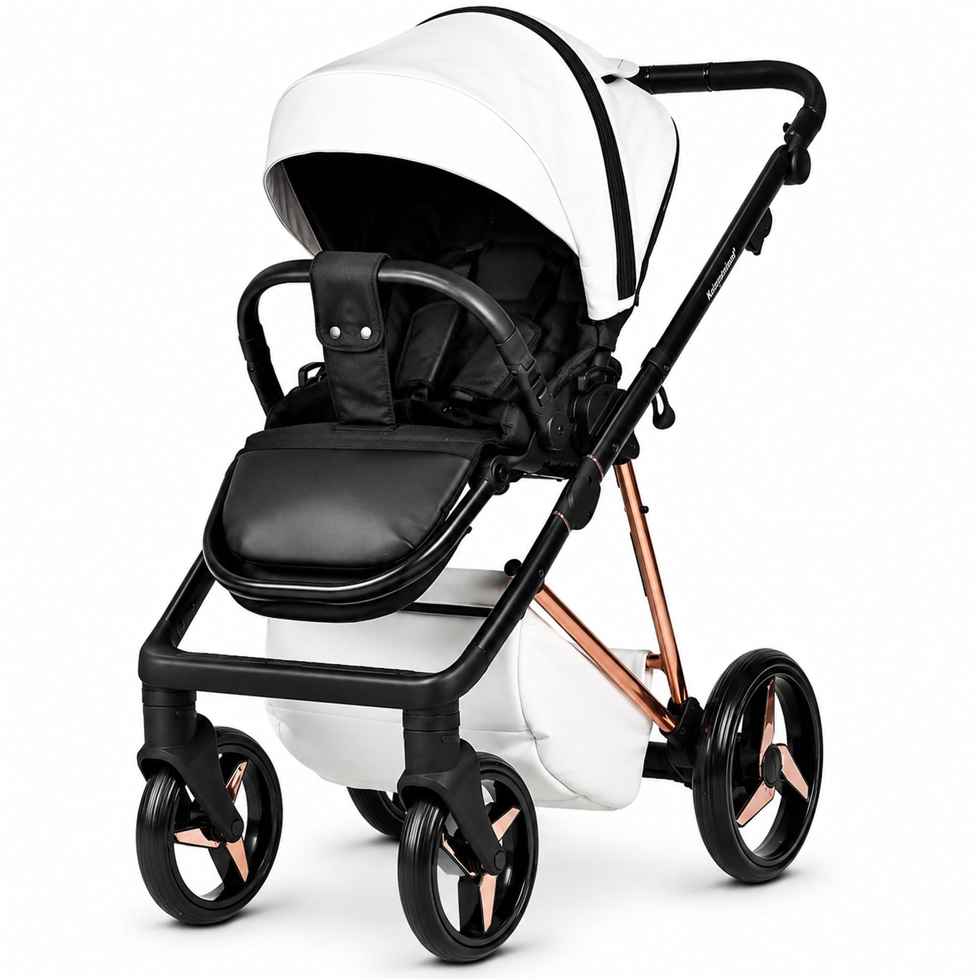 Milano Weiß Roségold Kinderwagen – Limited Edition