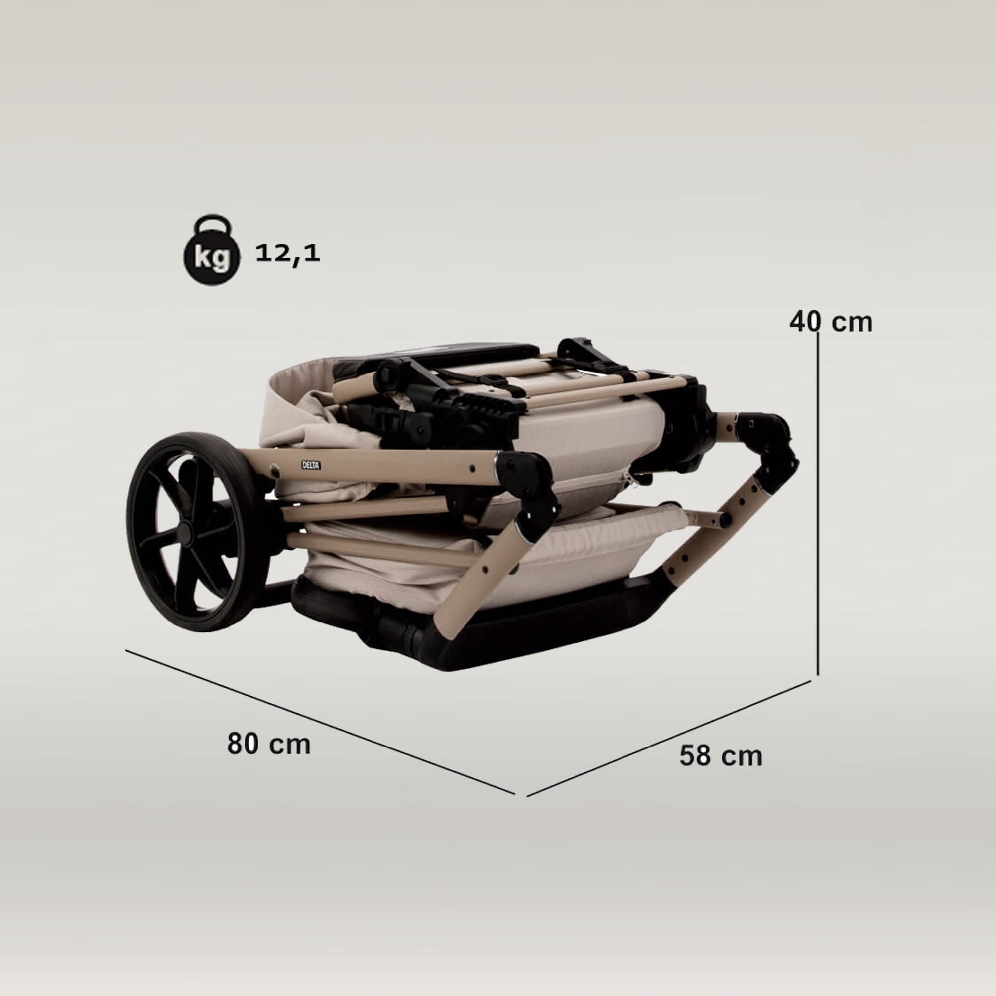 Luxus Kombikinderwagen Merida Cappuccino – Exklusiver Premium-Kinderwagen von Knirpsenland