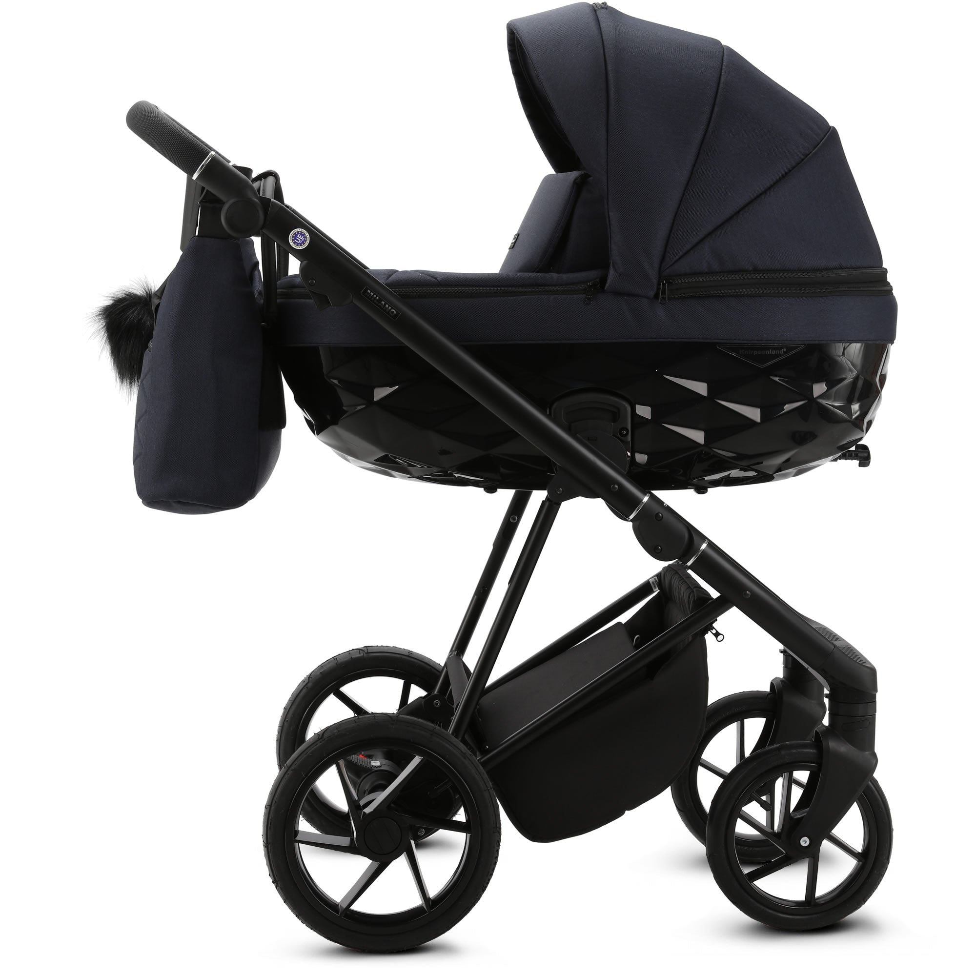 Luxus Kombi-Kinderwagen Milano von Knirpsenland Dunkelblau
