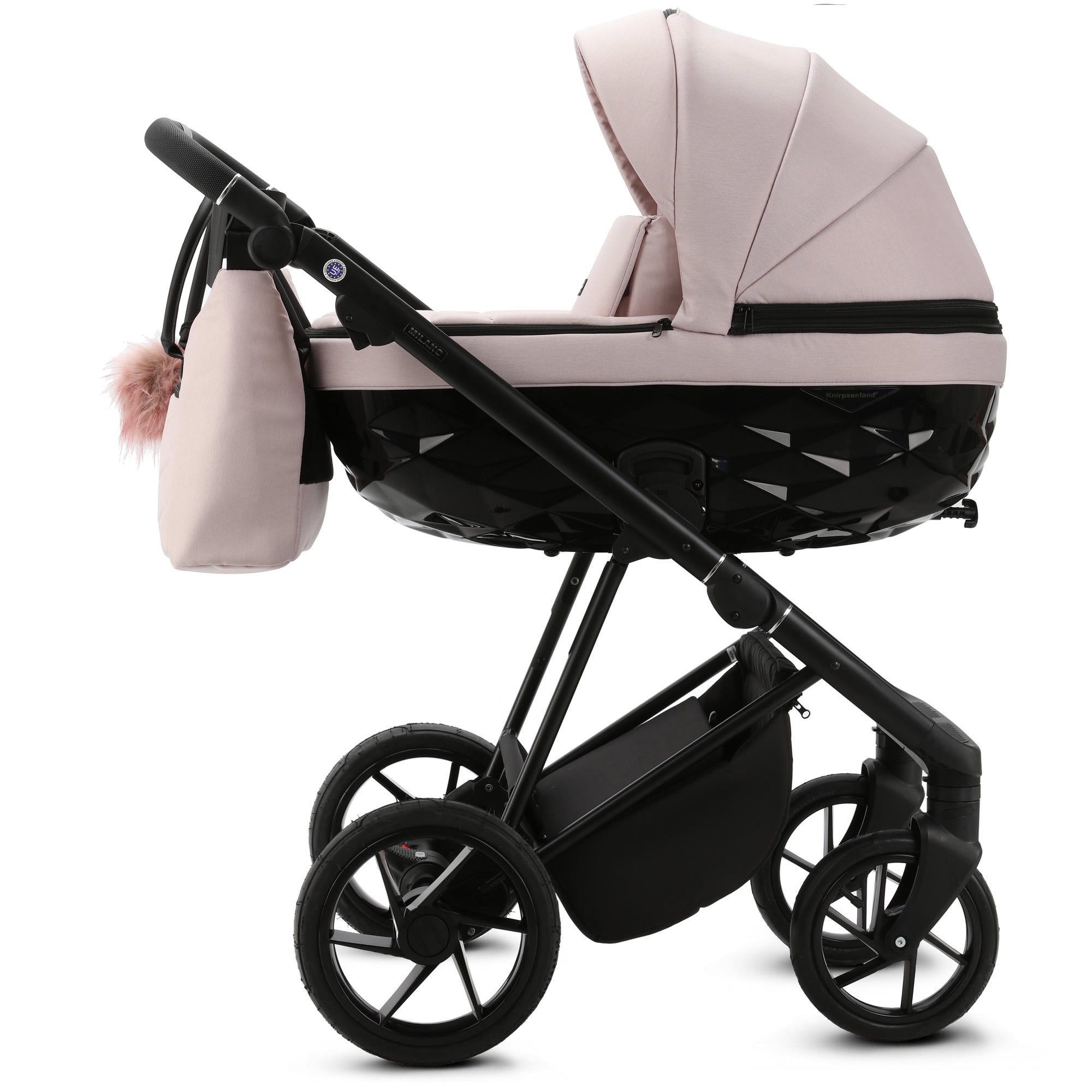 Luxus Kombi-Kinderwagen Milano von Knirpsenland Rosa