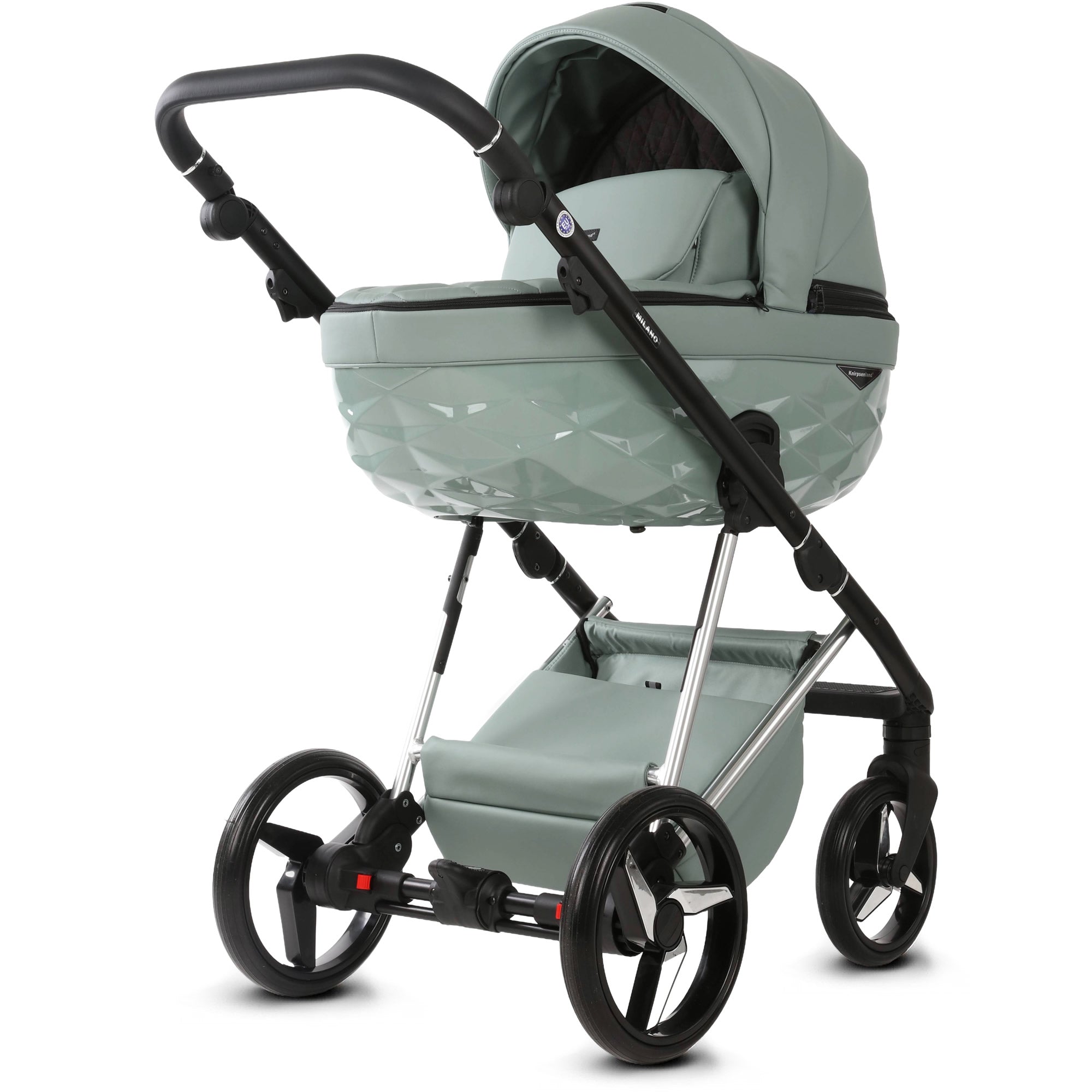 Luxus Kombi-Kinderwagen Milano Salbeigrün – Limited Edition mit 3D Lack-Wanne