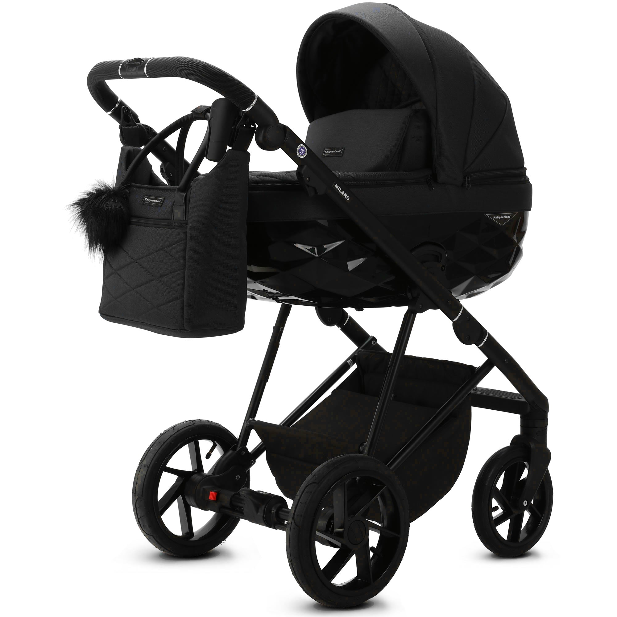 Luxus Kombi-Kinderwagen Milano Schwarz – Zeitlos & edel von Knirpsenland