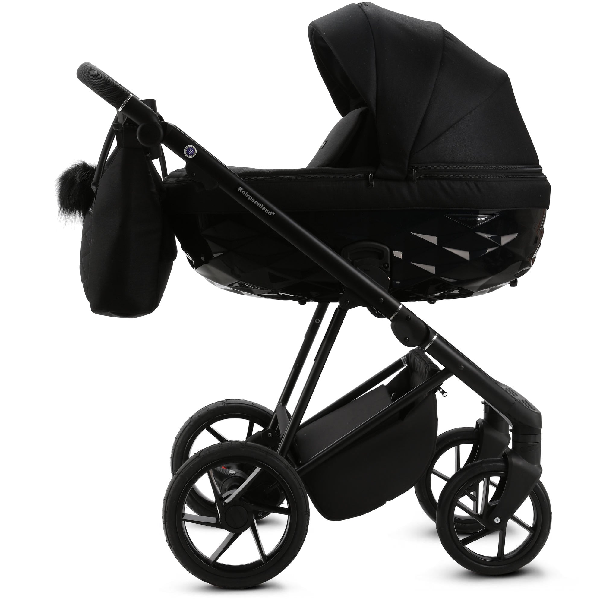 Luxus Kombi-Kinderwagen Milano von Knirpsenland Schwarz