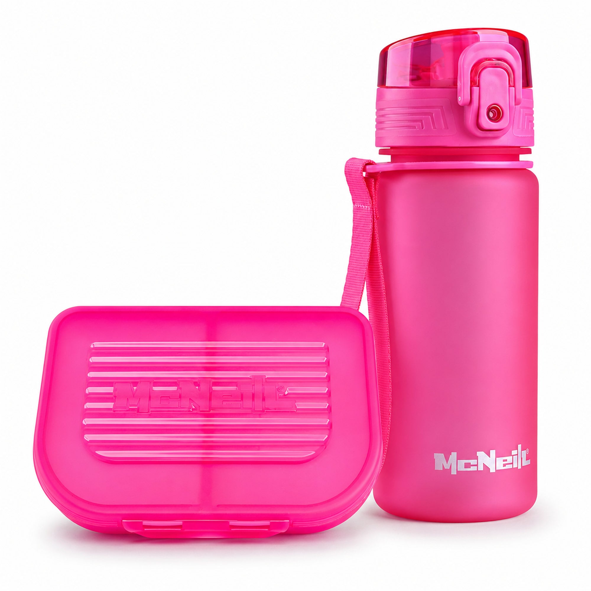 McNeill Lunch Set Pink – Brotdose mit Trennwand & Trinkflasche 400 ml