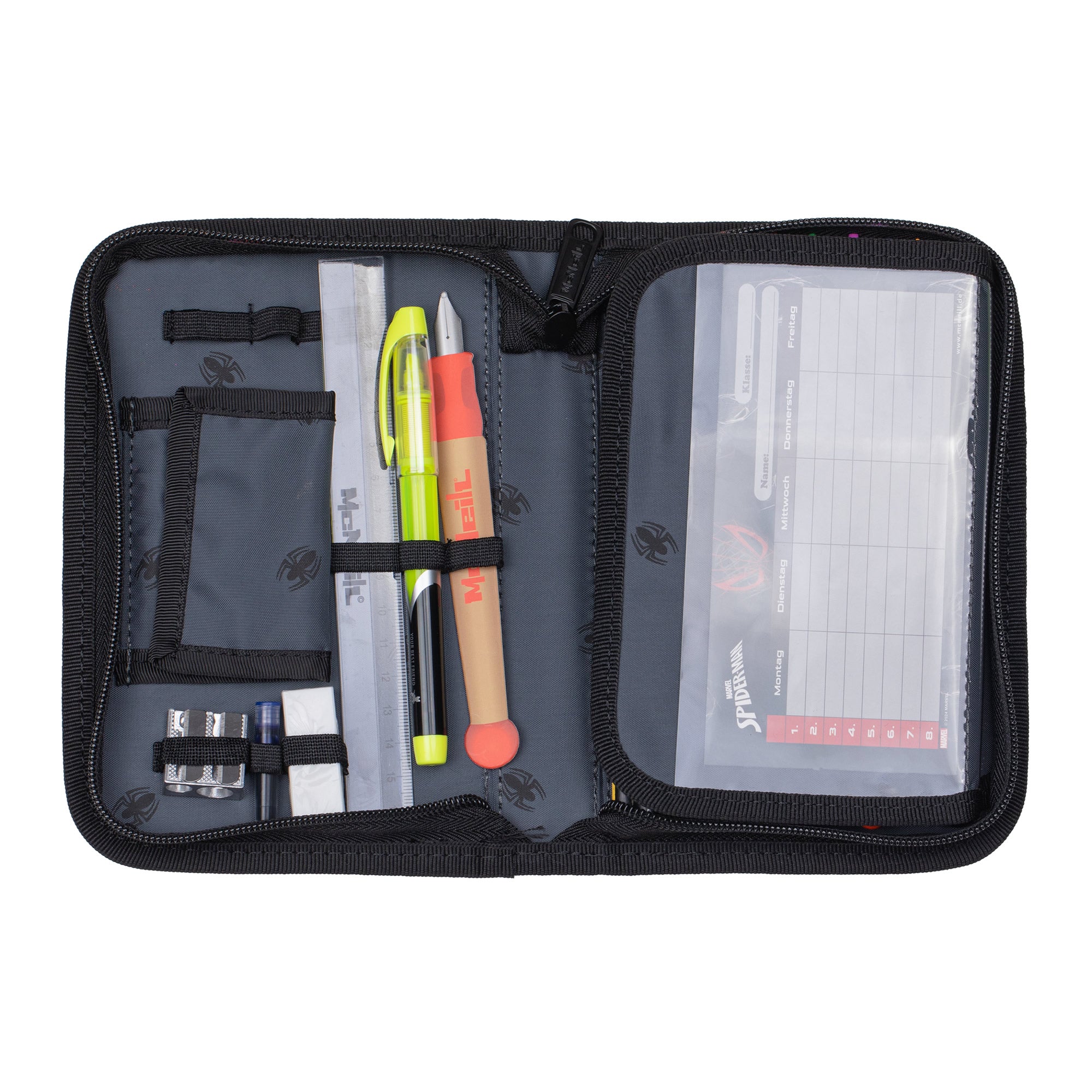McNeill Schulranzen Perfecto Spider Man II 5tlg. Set – Ergonomischer Marvel ClickFlex System