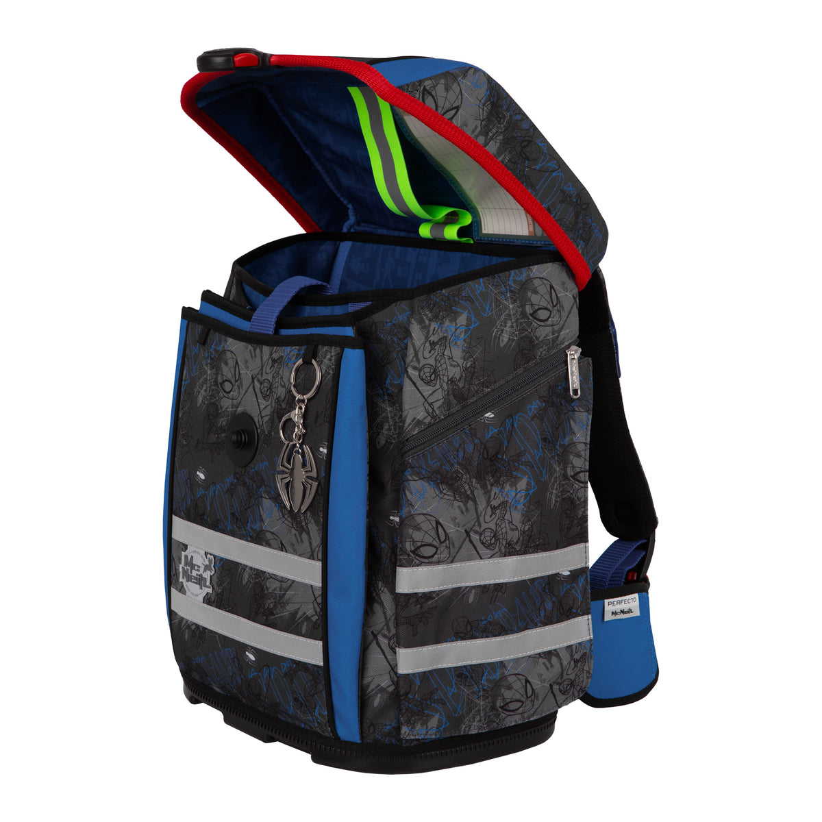 McNeill Schulranzen Perfecto Spider Man 5tlg. Set – Ergonomischer Marvel ClickFlex System