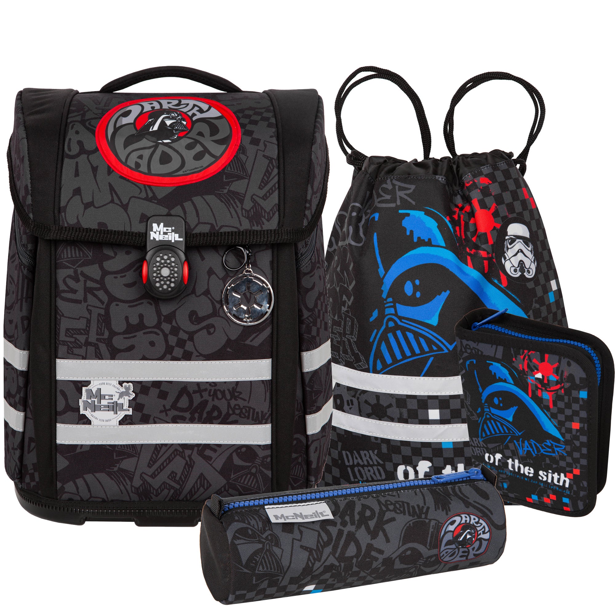 McNeill Perfecto Star Wars Darth Vader Schulranzen Set 5-teilig