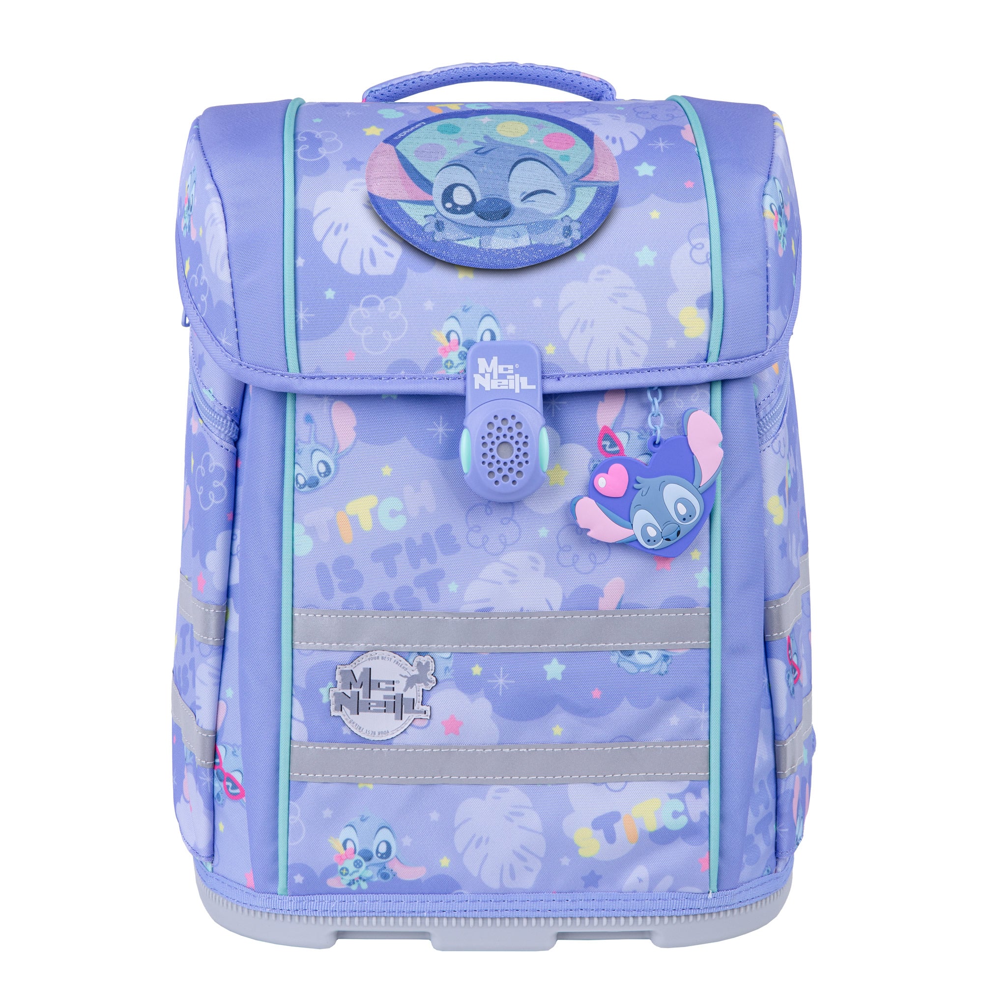 McNeill Schulranzen Perfecto Stitch 5tlg. Set – Ergonomischer Disney ClickFlex System