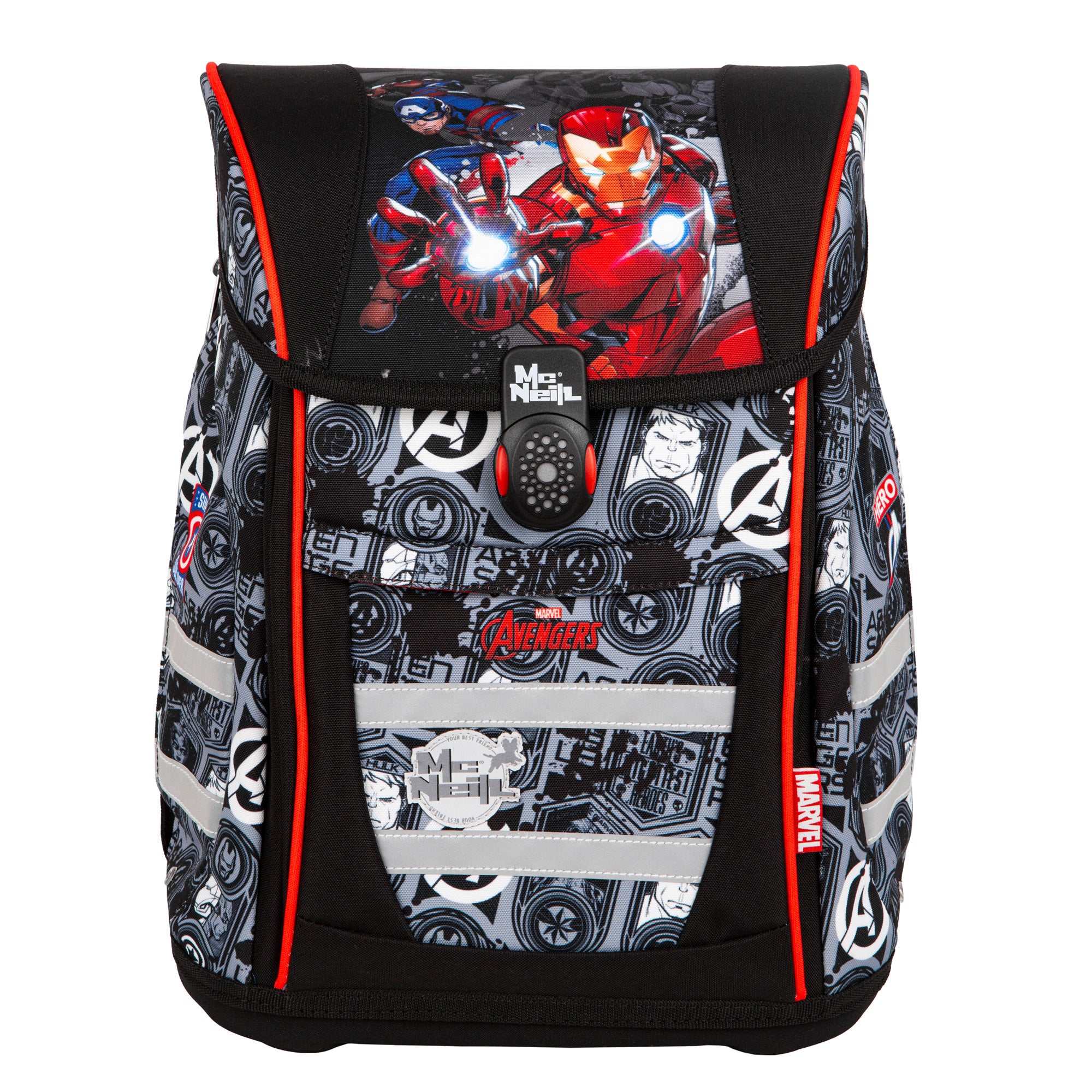 McNeill Teneris Avengers Schulranzen 4tlg. Set – Marvel Air-Flow