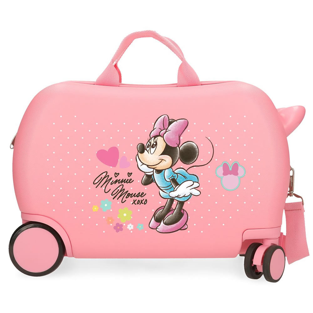 Minnie Maus Sitzkoffer Kinder Hartschalen Koffer Ziehkoffer