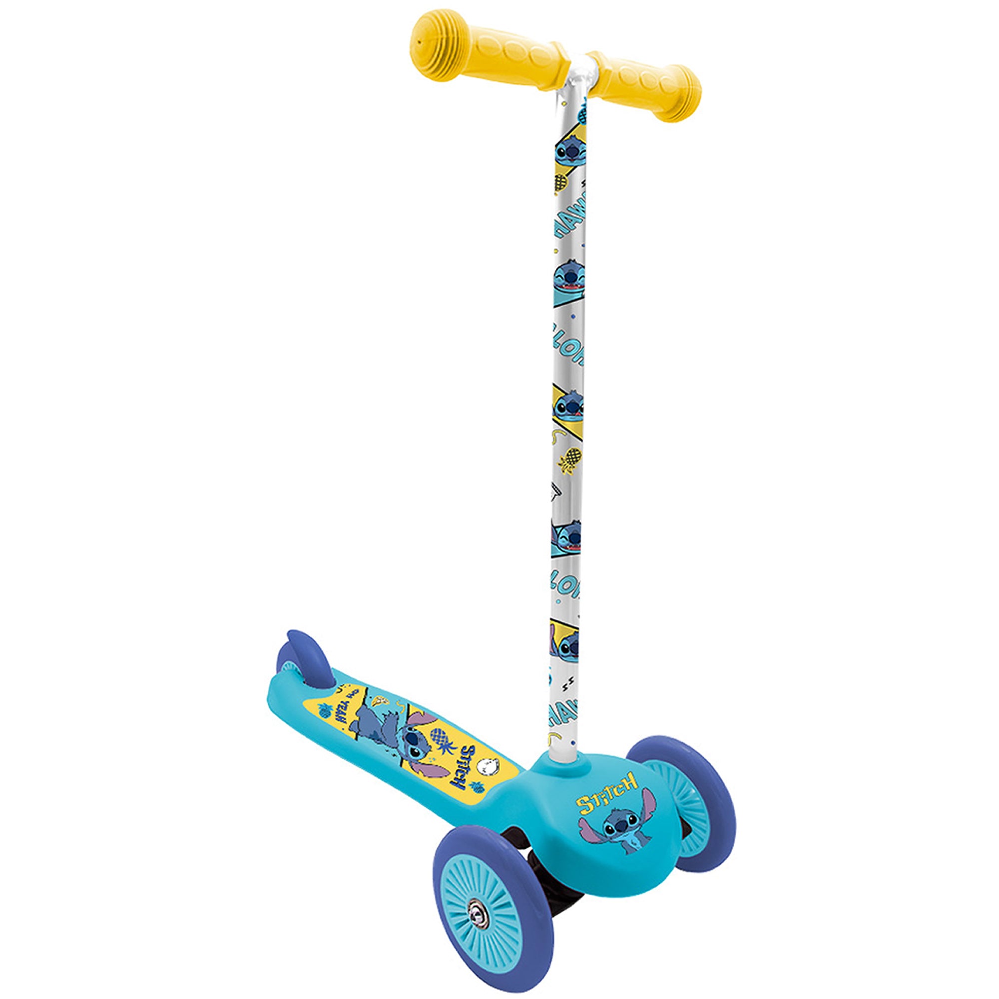 Disney Stitch Balance Scooter 3-Rad Kinder Roller Blau Gelb