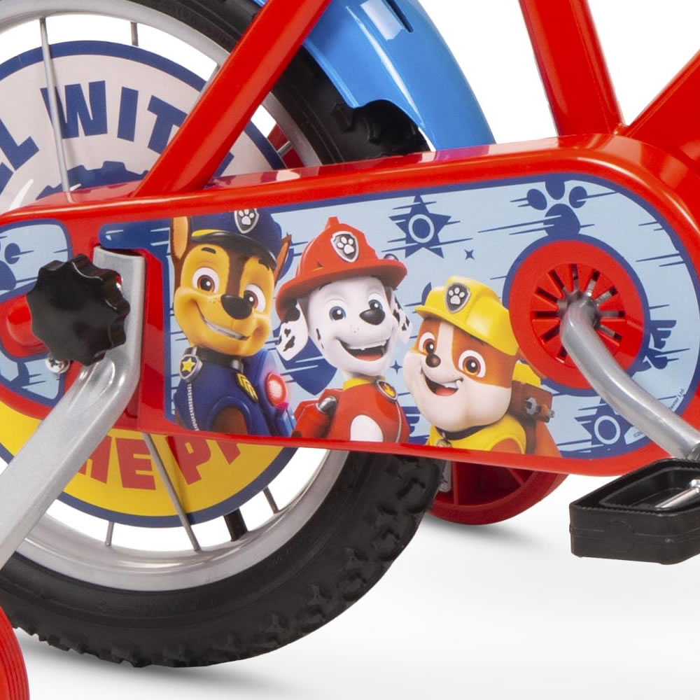accessoires für kinderfahrrad Paw Patrol Jungenfahrrad 12–16 Zoll – Rot Blau mit Zubehör