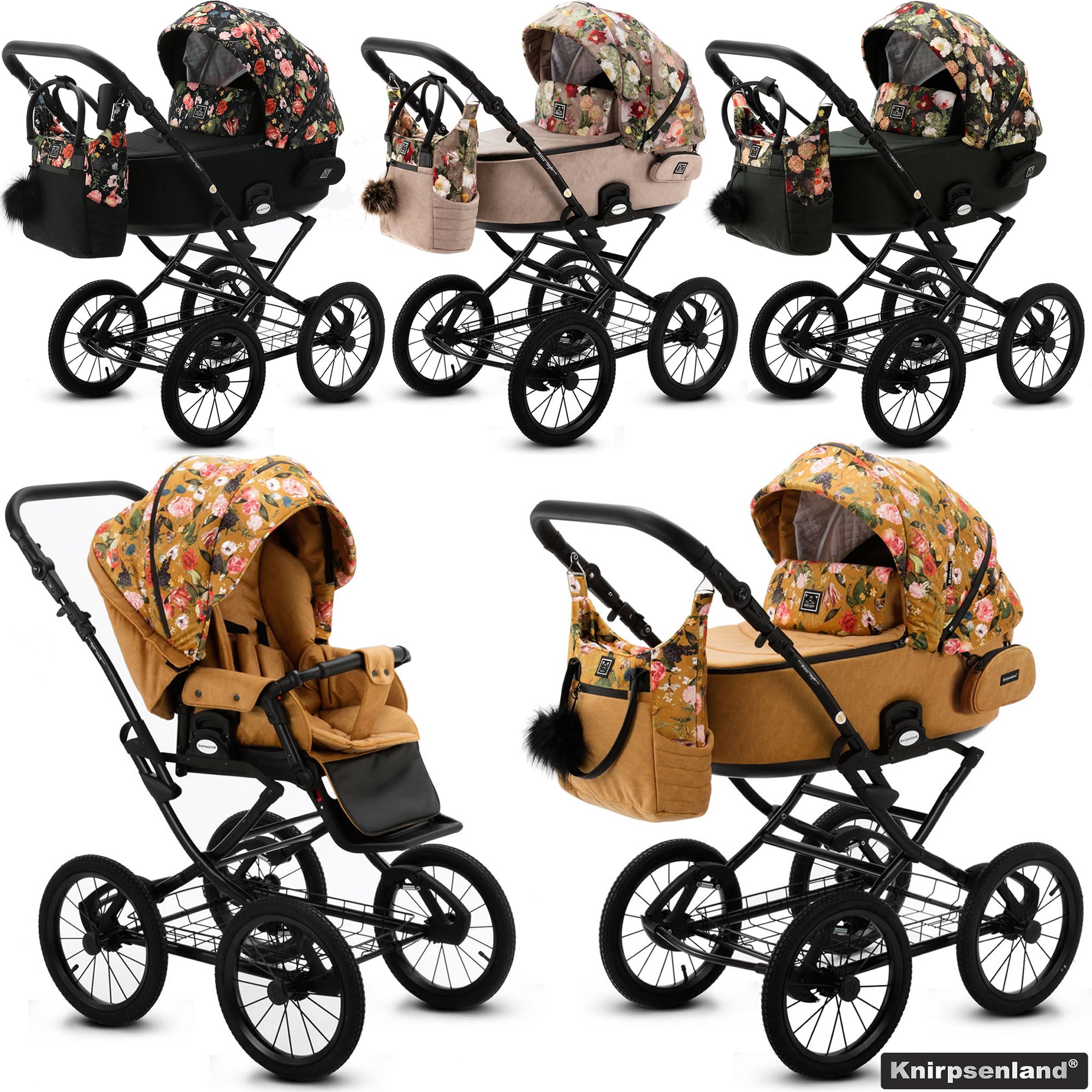 Knirpsenland Retro Kinderwagen Flowers