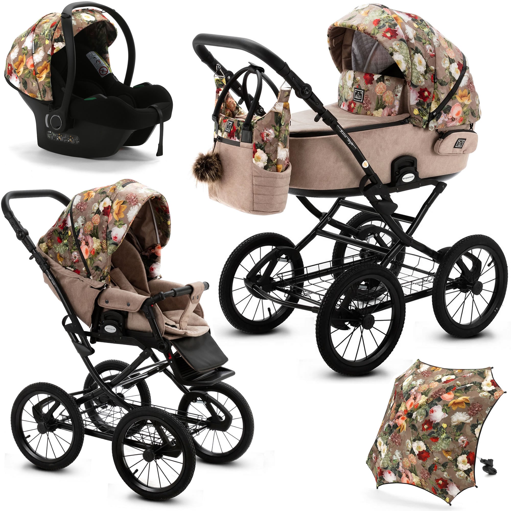 Knirpsenland Retro Kinderwagen Flowers