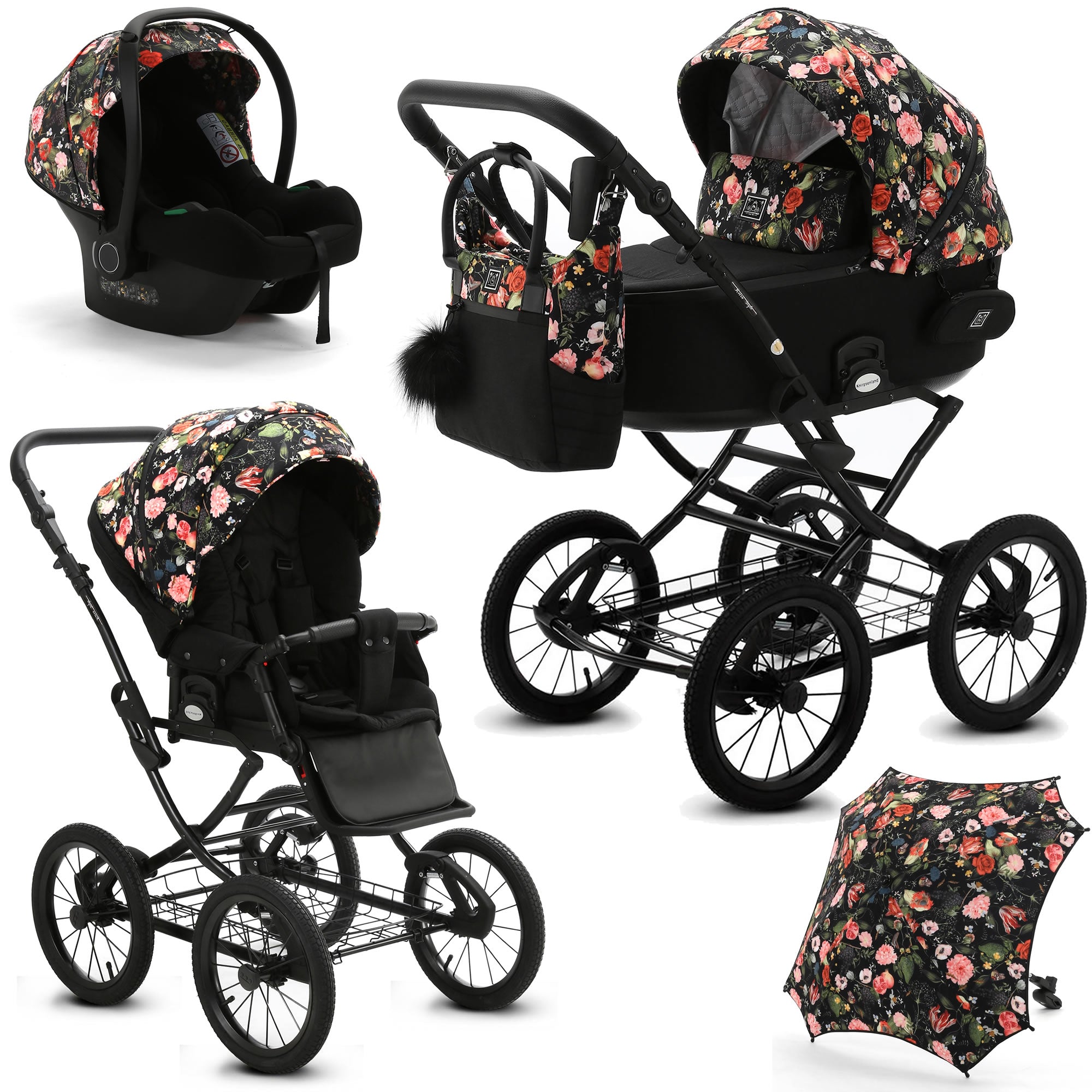 Knirpsenland Retro Kinderwagen Flowers