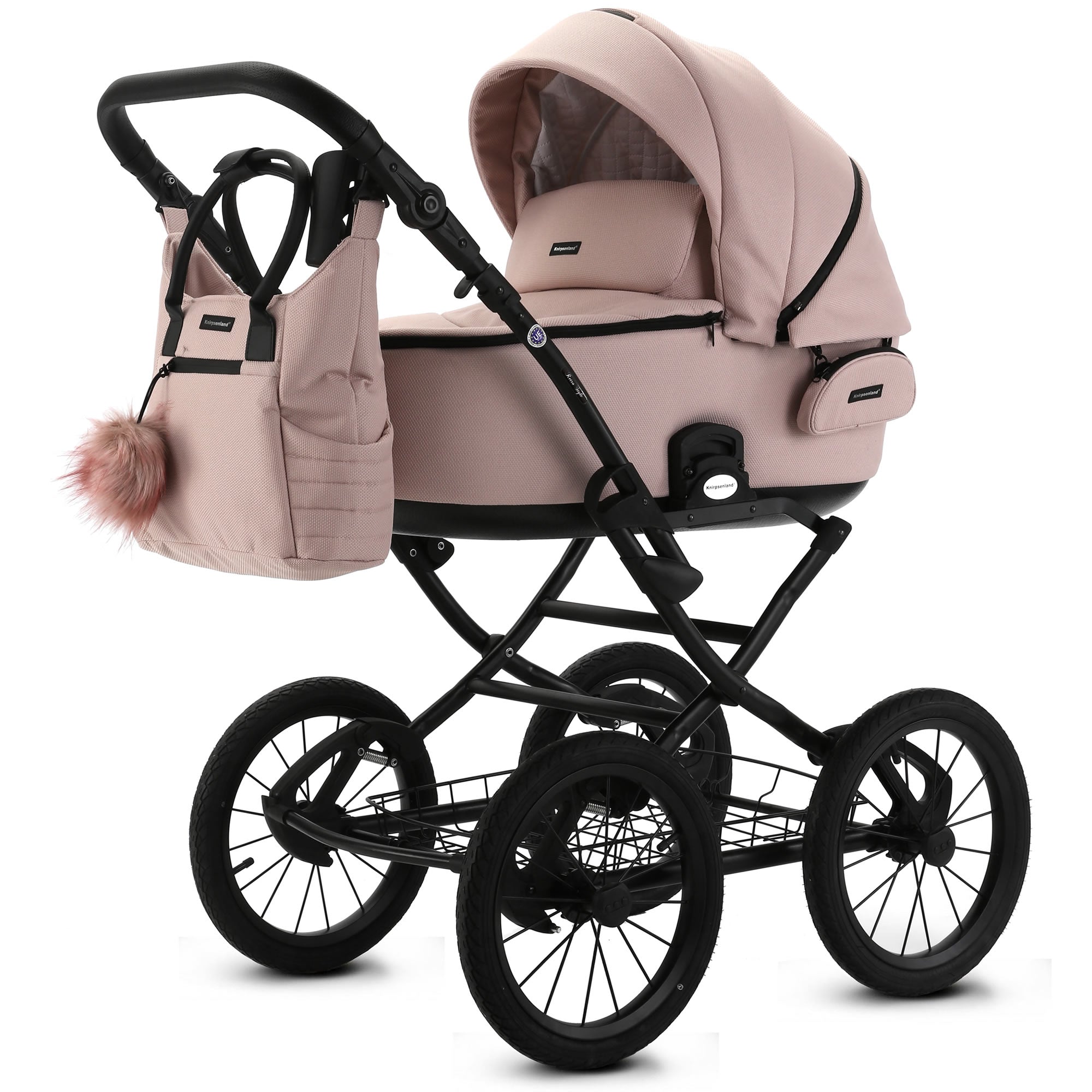 Retro Kinderwagen Rosa – Klassisch & Komfortabel