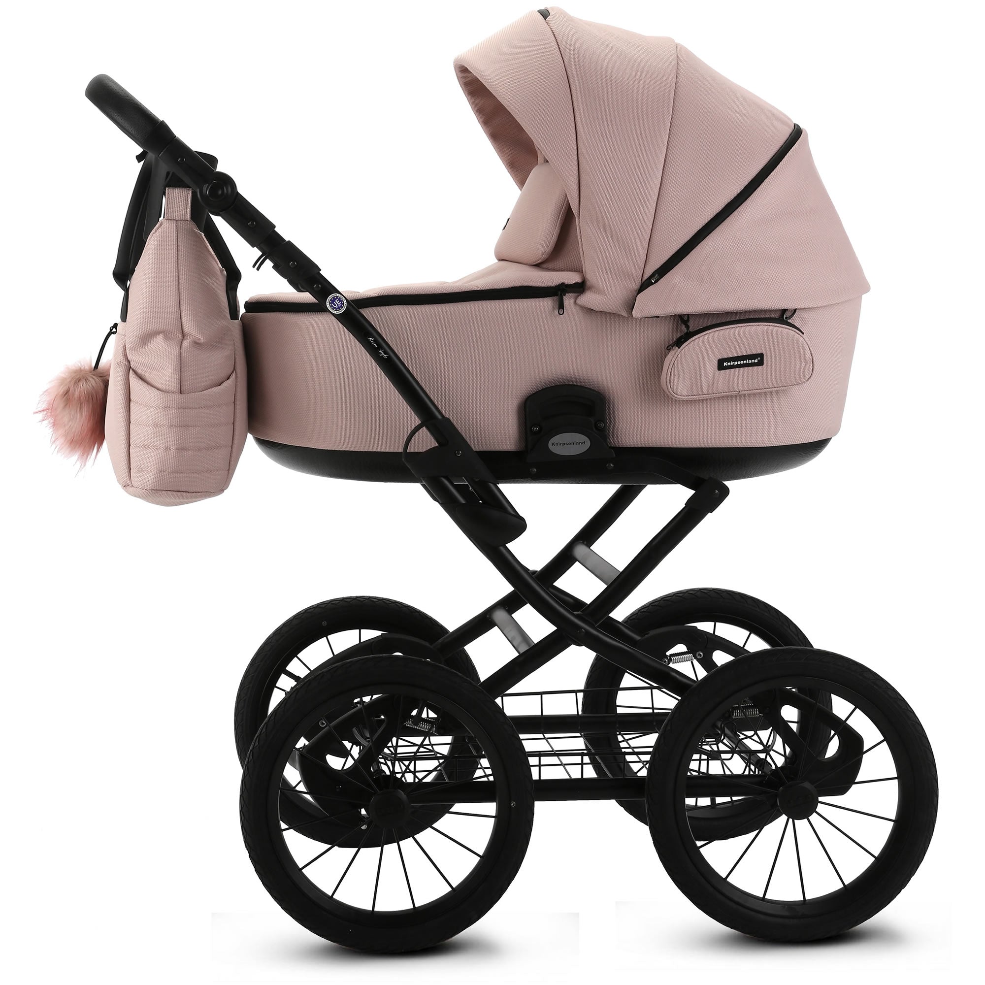 Retro Kinderwagen Rosa  Klassisch & Komfortabel | Knirpsenland