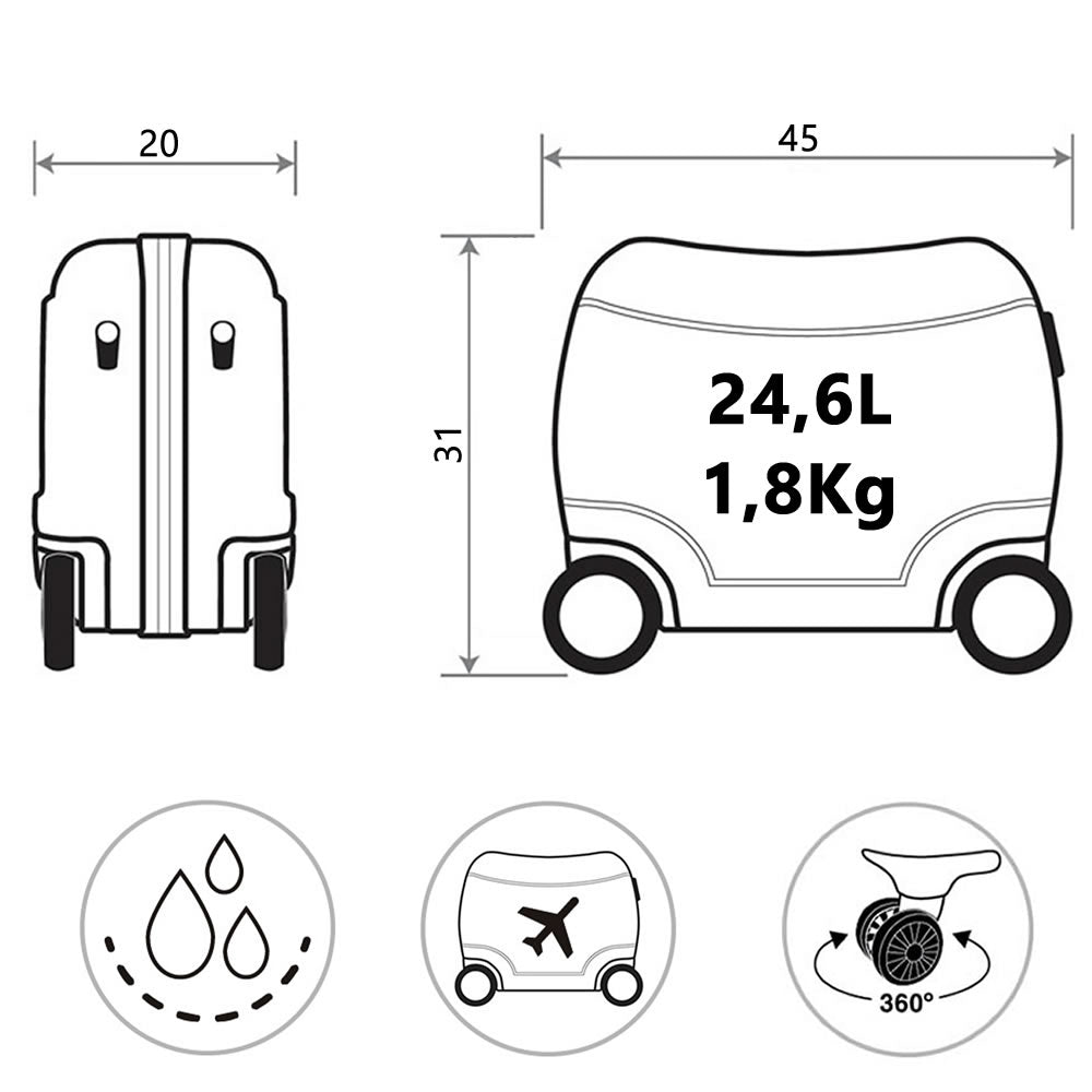 Seat suitcase children's hard shell suitcase