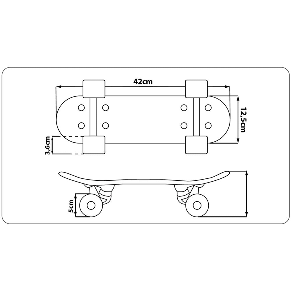 Kinder Skateboard Miniboard Funboard 42cm