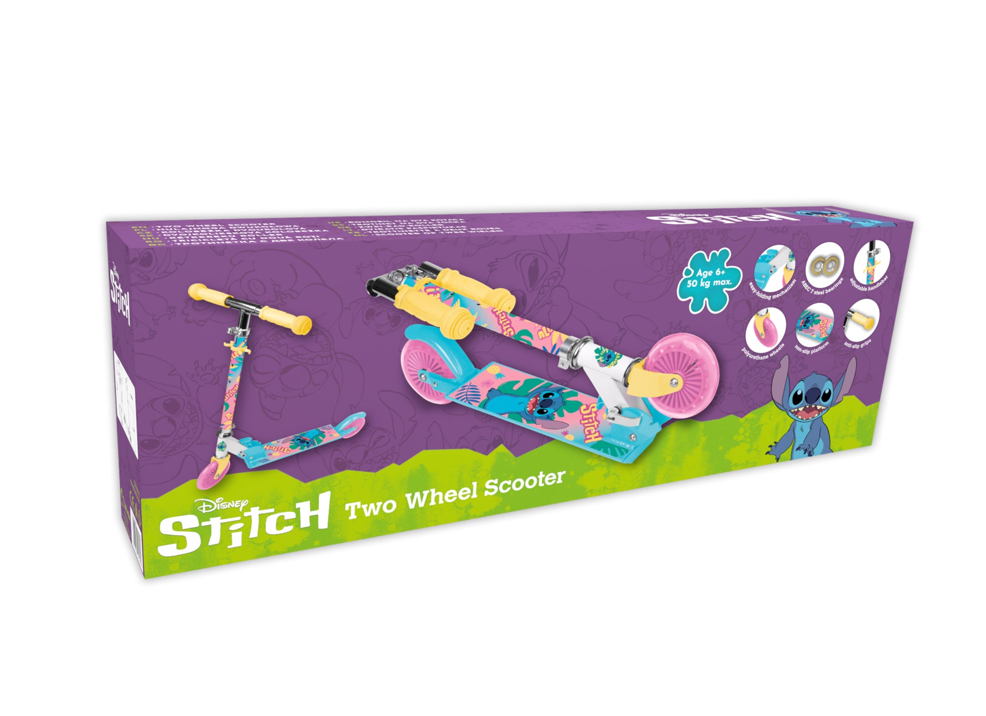Lilo & Stitch Roller Scooter Kinderroller mit Bremse Klappbar 120mm
