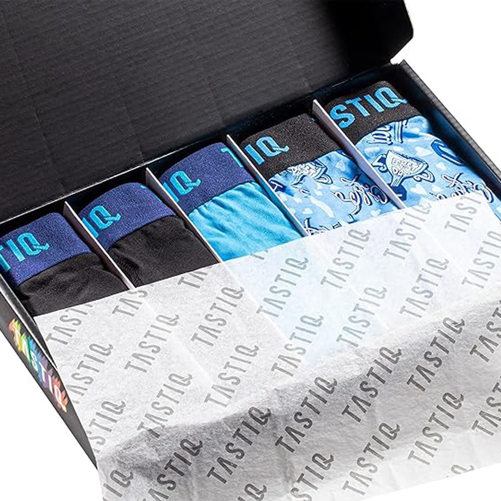 TASTIQ Boxershorts Herren Unterhose 5er Pack in Geschenkbox (S-XXL)