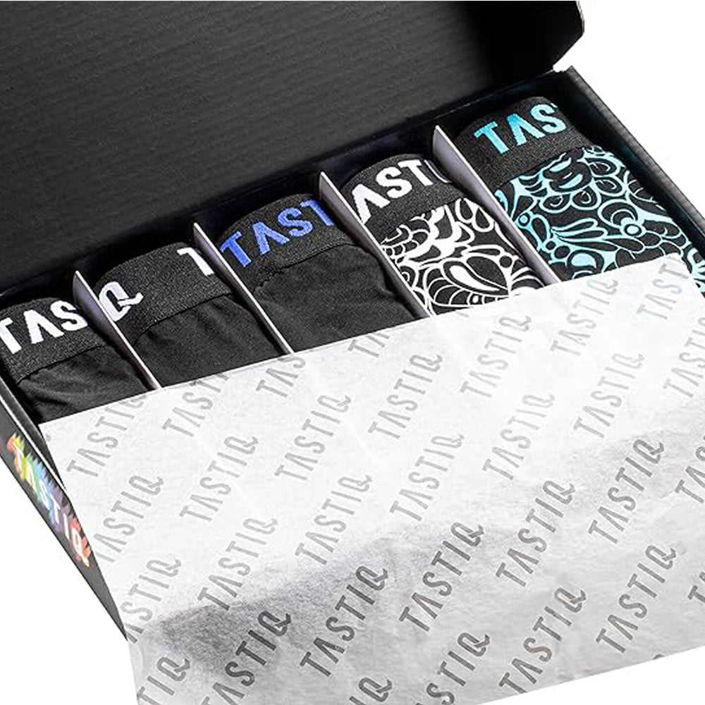 TASTIQ Boxershorts Herren Unterhose 5er Pack in Geschenkbox (S-XXL)