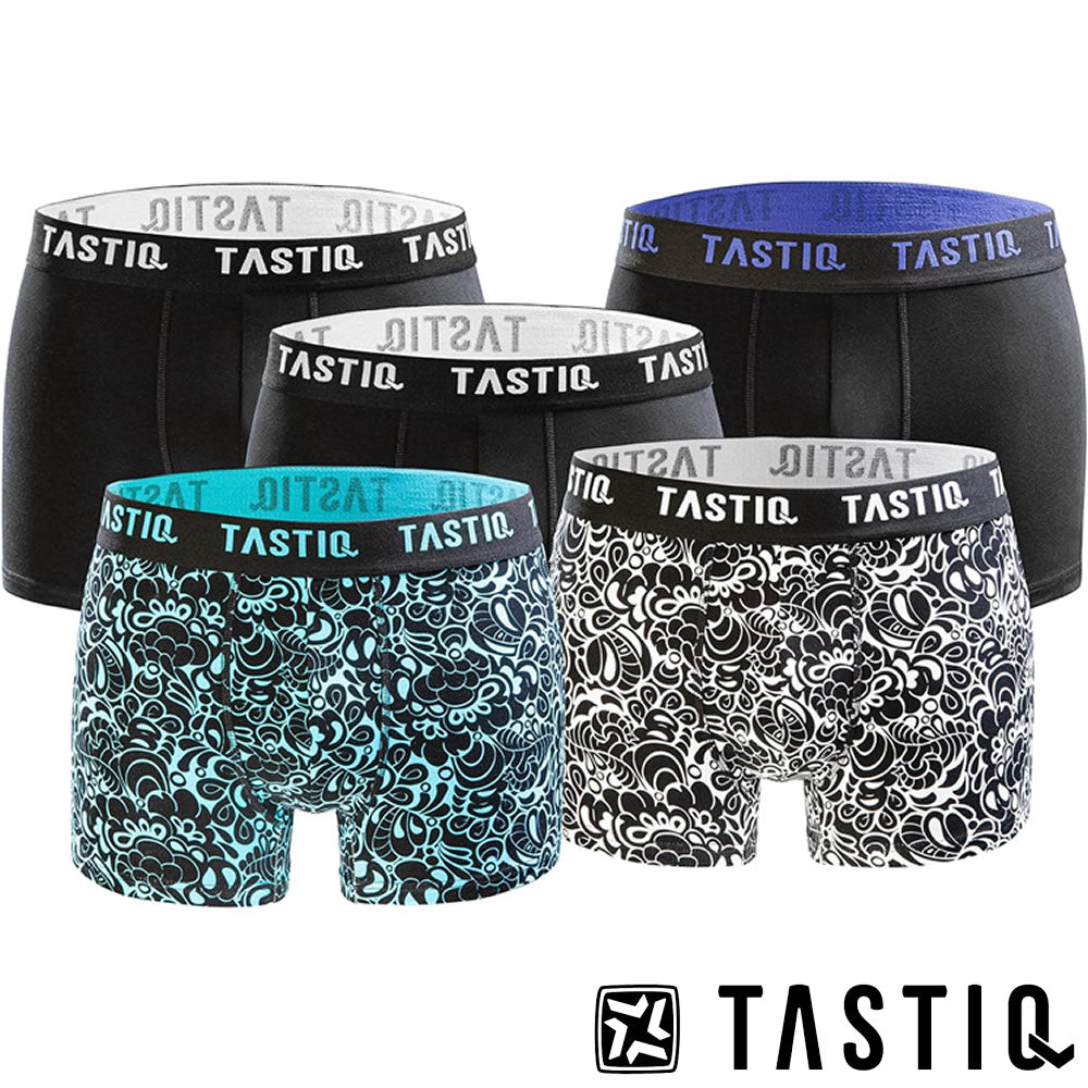 TASTIQ Boxershorts Herren Unterhose 5er Pack in Geschenkbox (S-XXL)