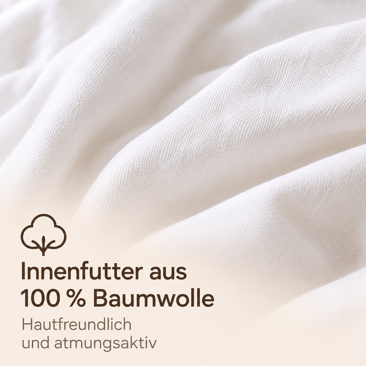 Knirpsenland MIU-MIO Teddy Baby Fußsack Beige – für Babyschale & Kinderwagen