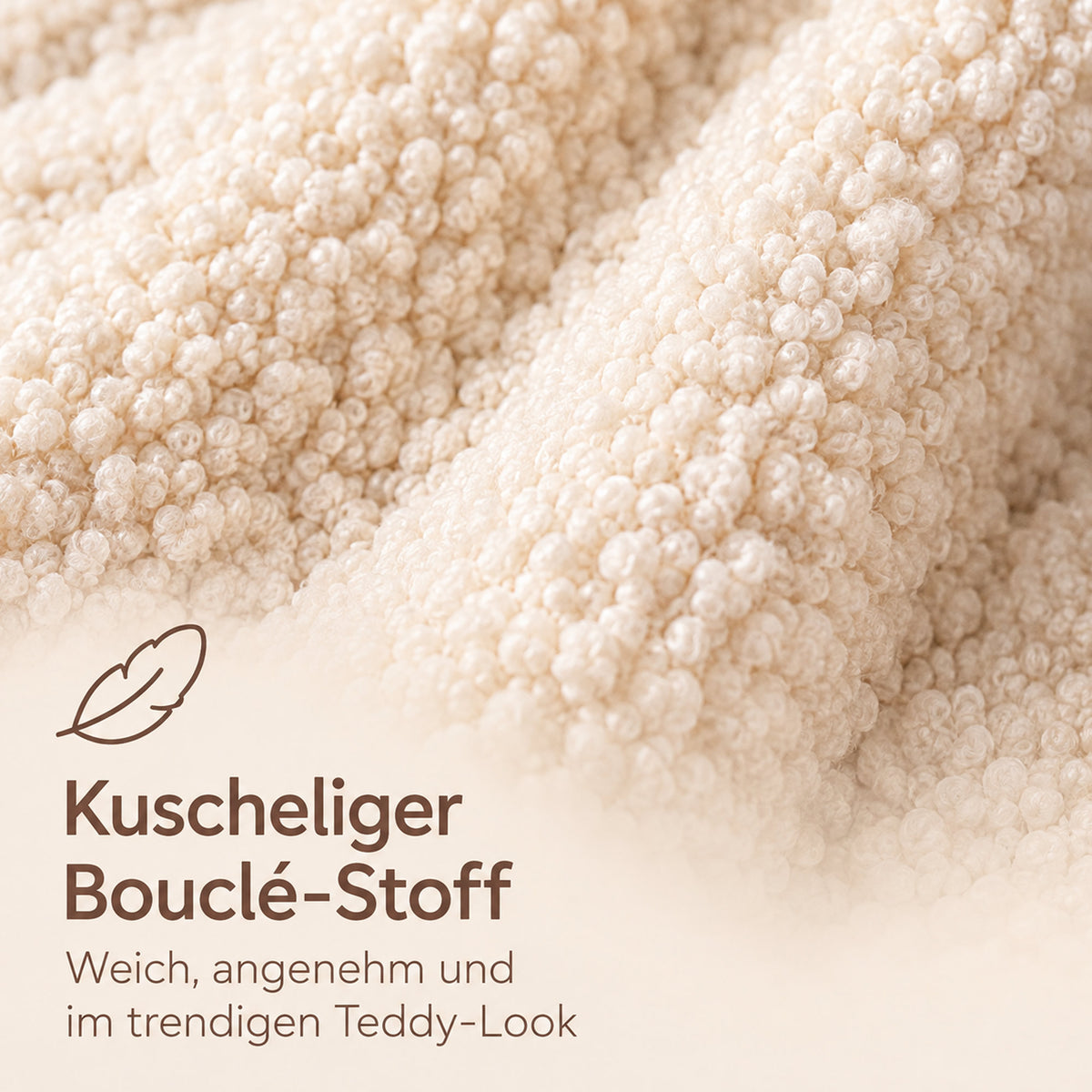 Knirpsenland MIU-MIO Teddy Baby Fußsack Beige – für Babyschale & Kinderwagen
